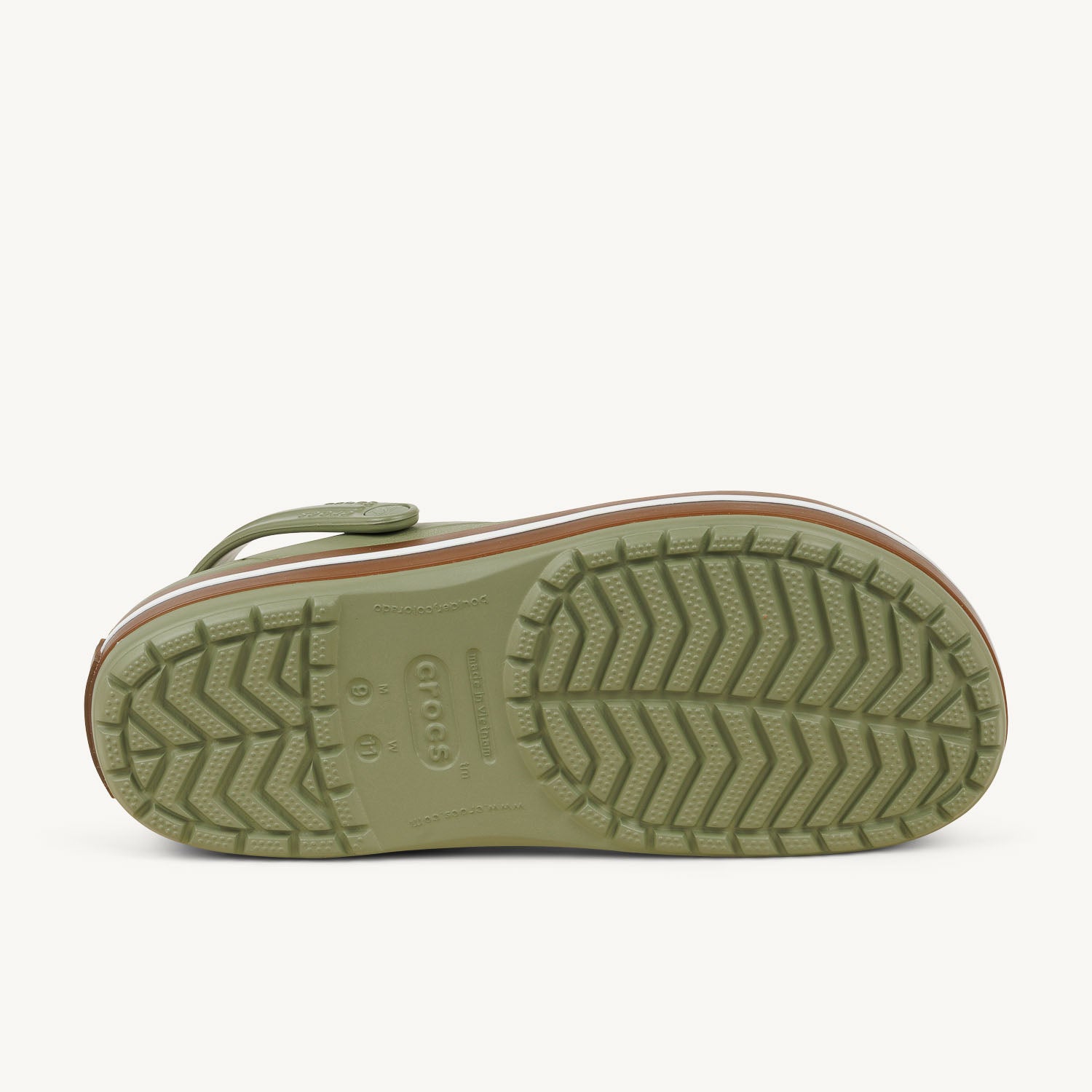 Tongs et Crocs Homme CROCS CROCBAND GUM Kaki