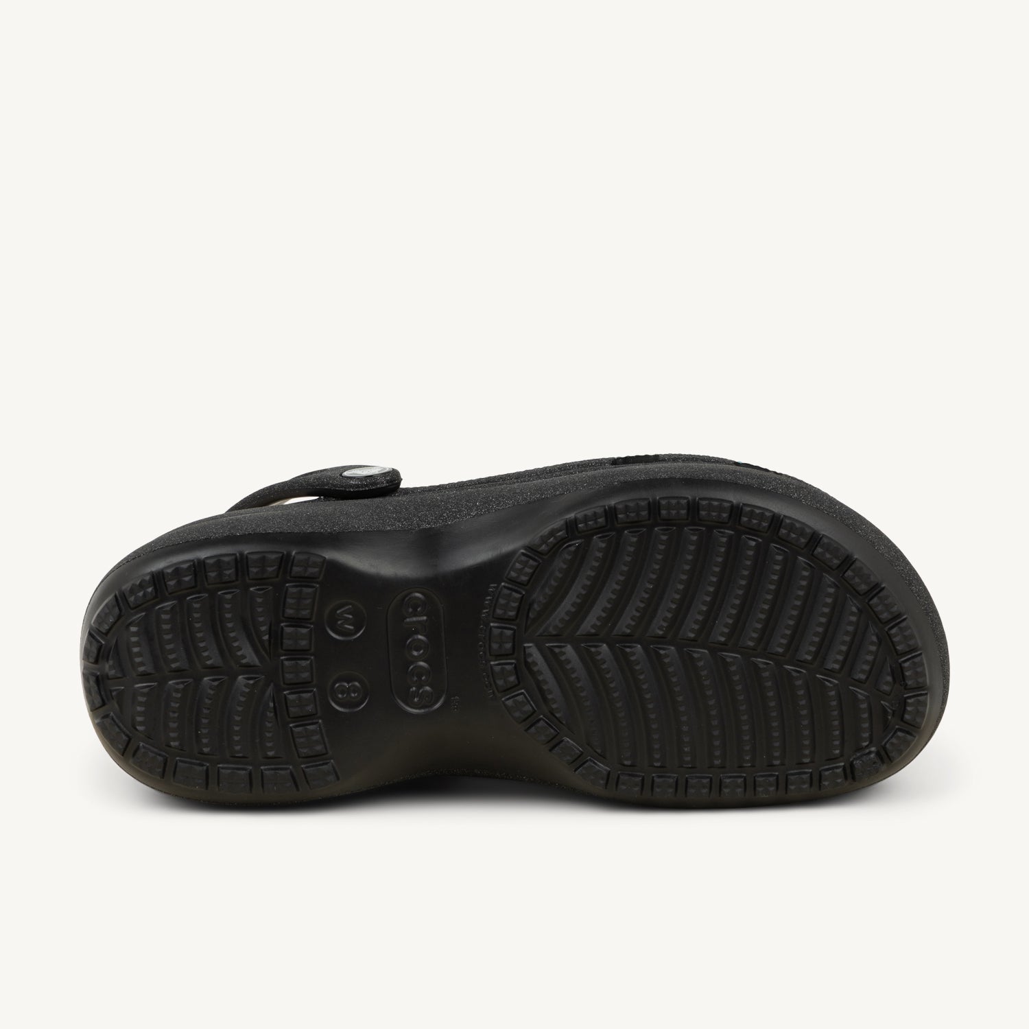 Tongs et crocs Femme CROCS CLASSIC PLATFORM GLITTER Noir