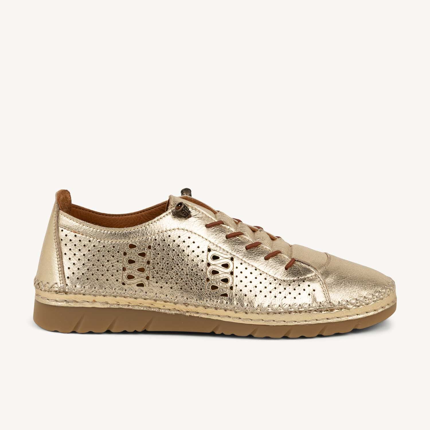 Baskets Femme ELUE PAR NOUS ZEVEUPA 7292902 Or/Bronze