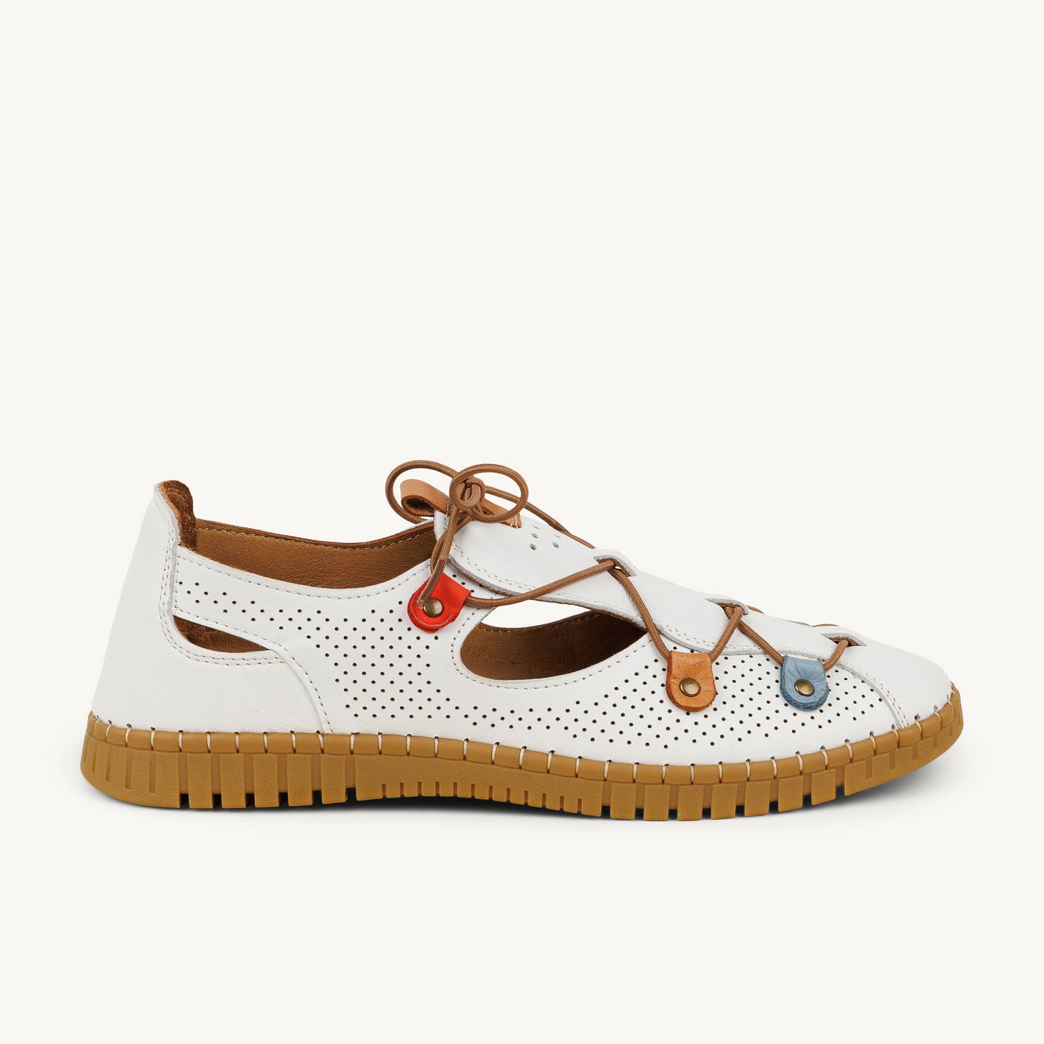 Mocassins Femme COCO ABRICOT MALGIELLES Blanc