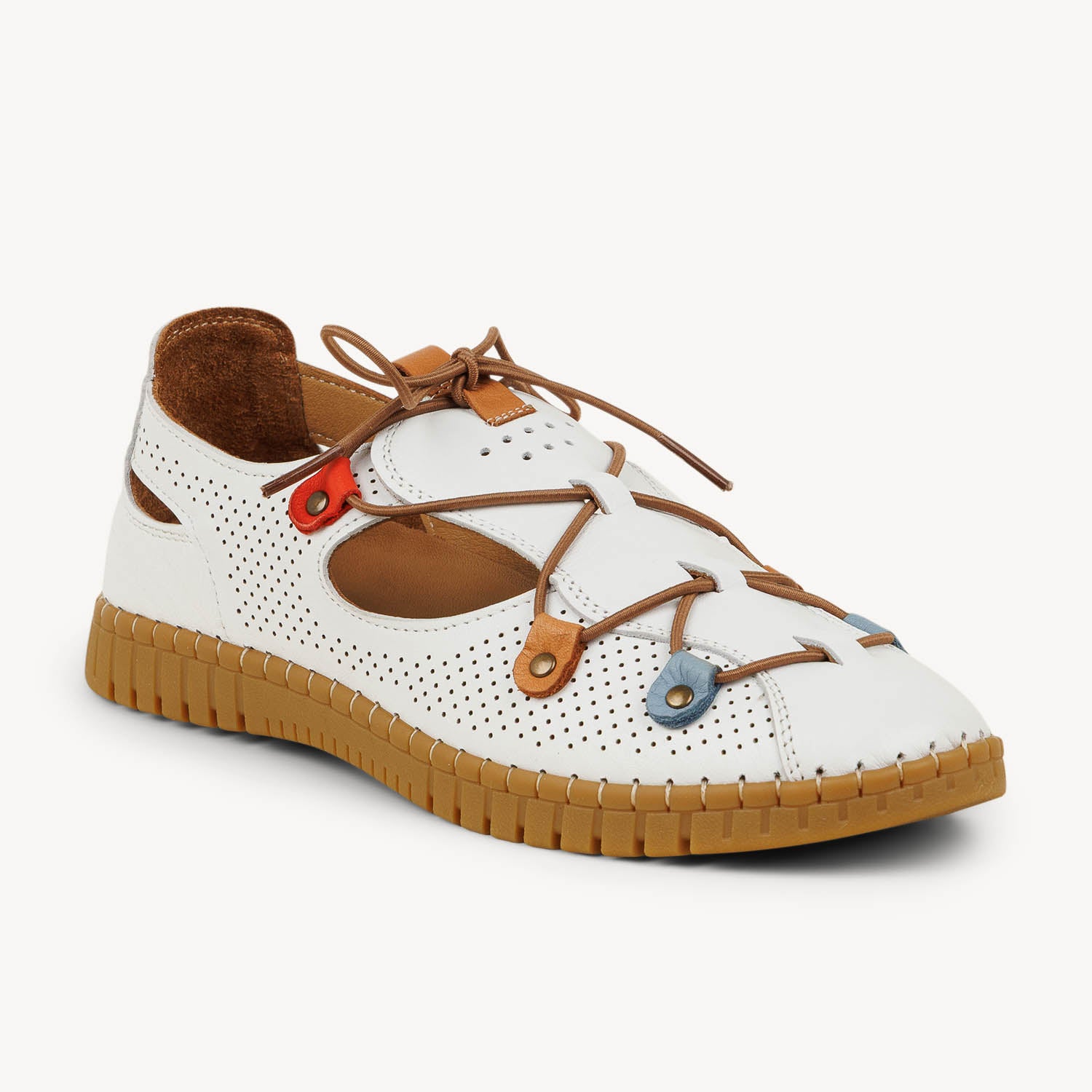 Mocassins Femme COCO ABRICOT MALGIELLES Blanc