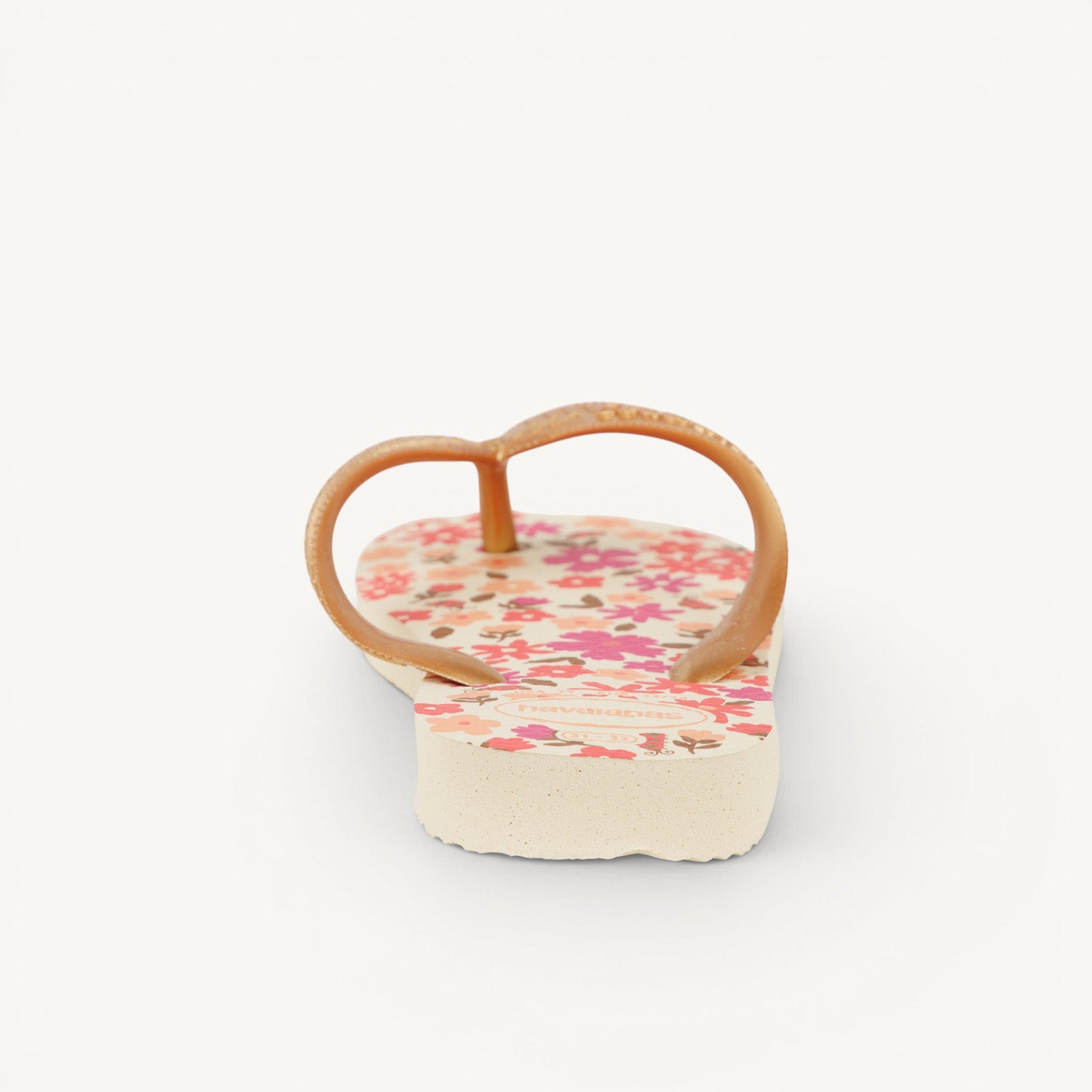 Tongs et Crocs  HAVAIANAS KIDS FLORES Or/Bronze
