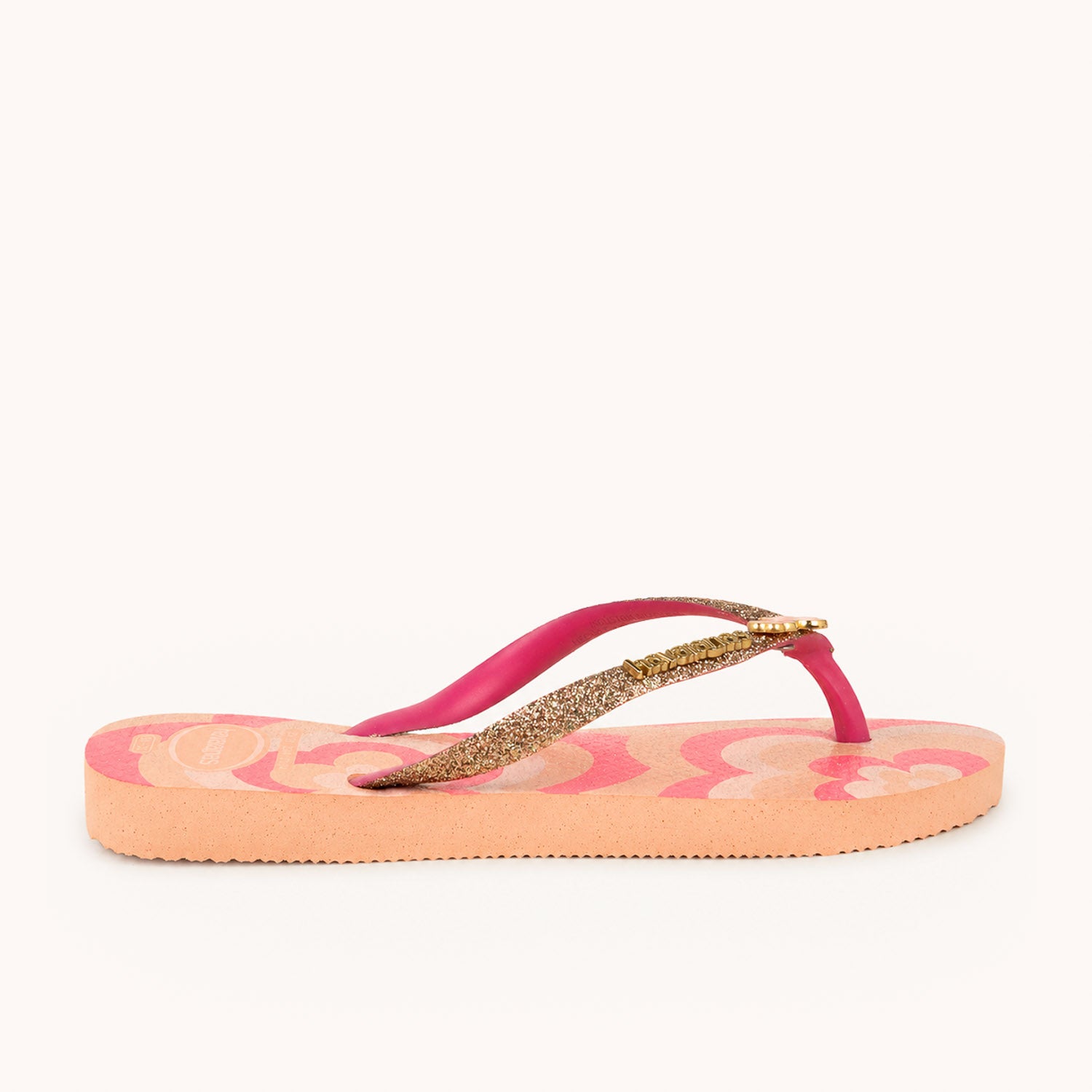 Tongs et Crocs Enfant HAVAIANAS SLIM GLITTER Rose
