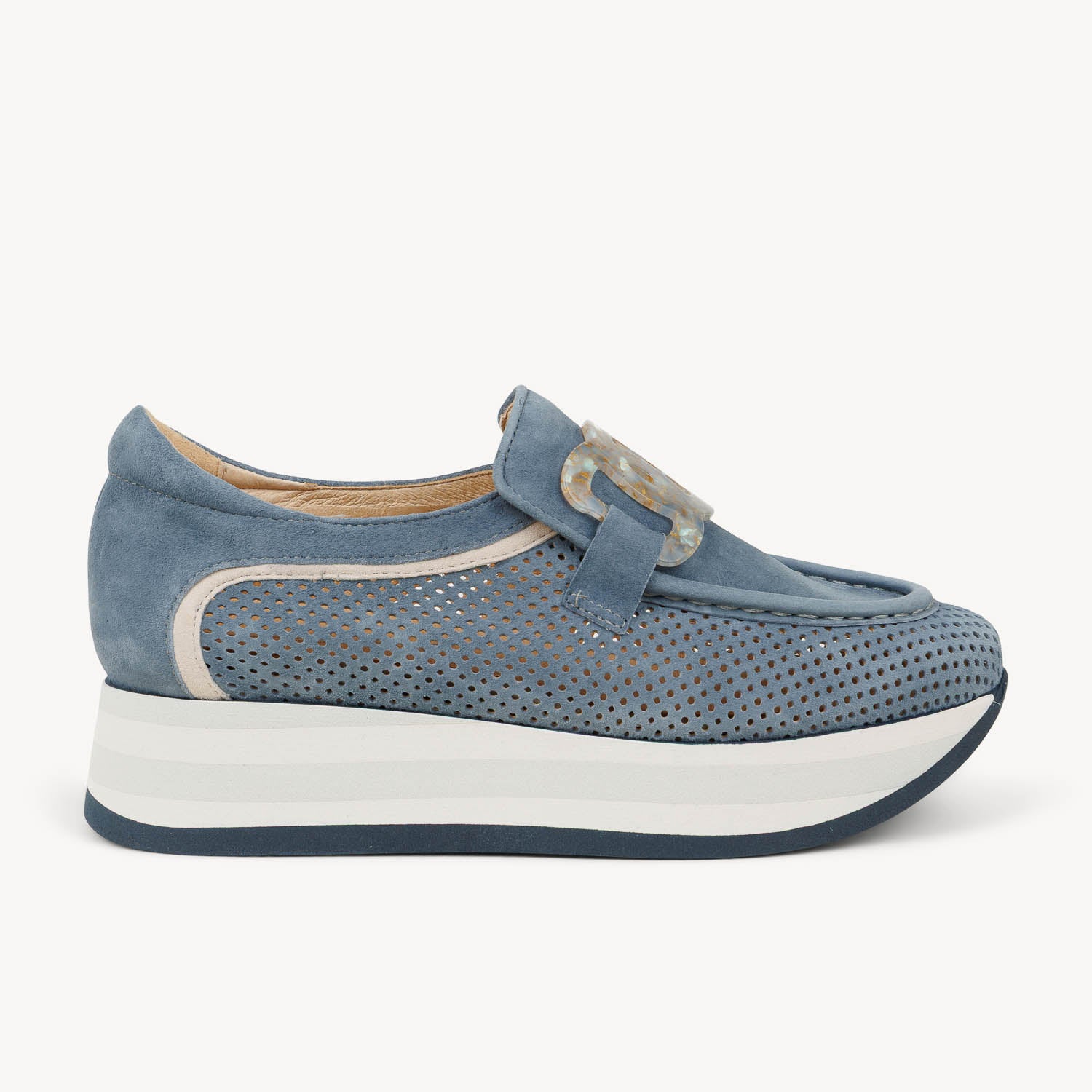 Mocassins Femme SOFTWAVES 7.78.128 - SOFTALO Bleu