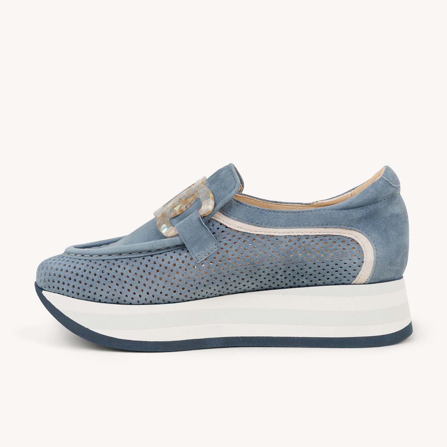 Mocassins Femme SOFTWAVES 7.78.128 - SOFTALO Bleu