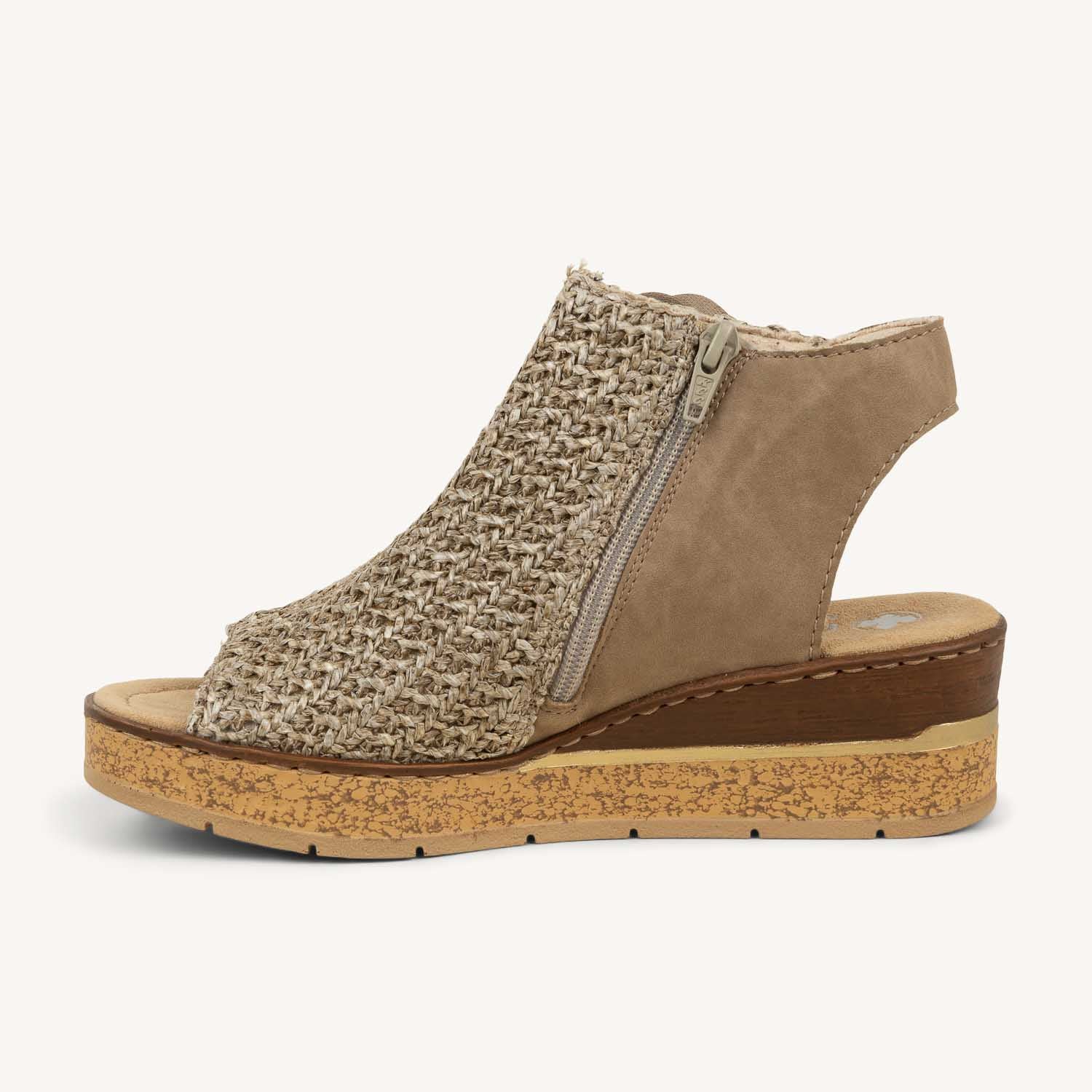 Sandales Femme RIEKER 63791 - REFLOWER Beige