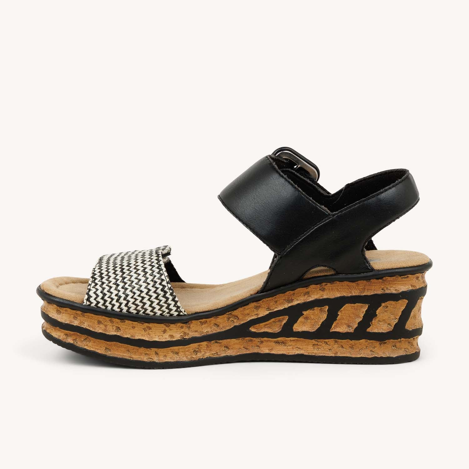 Sandales Femme RIEKER 68172 - RECCITA Noir