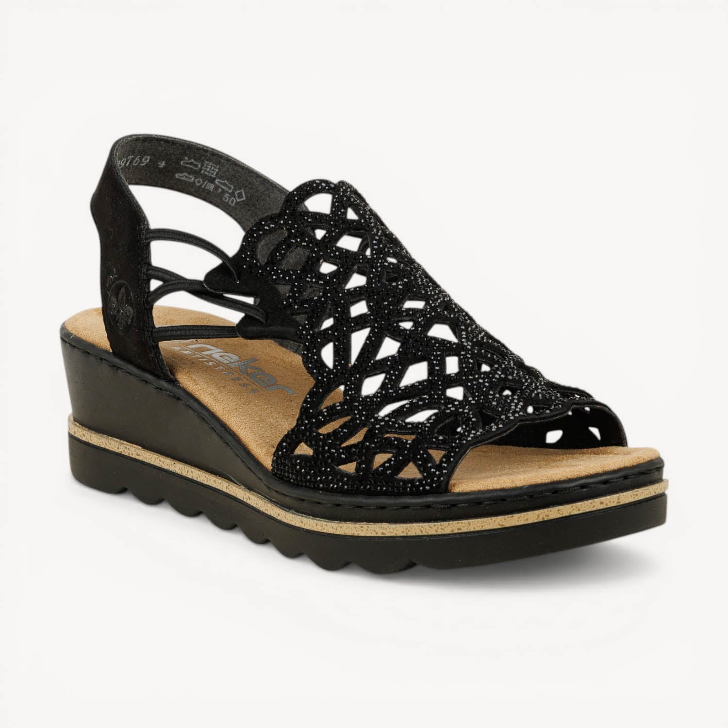 Sandales Femme RIEKER 67465 - RIEPERL Noir