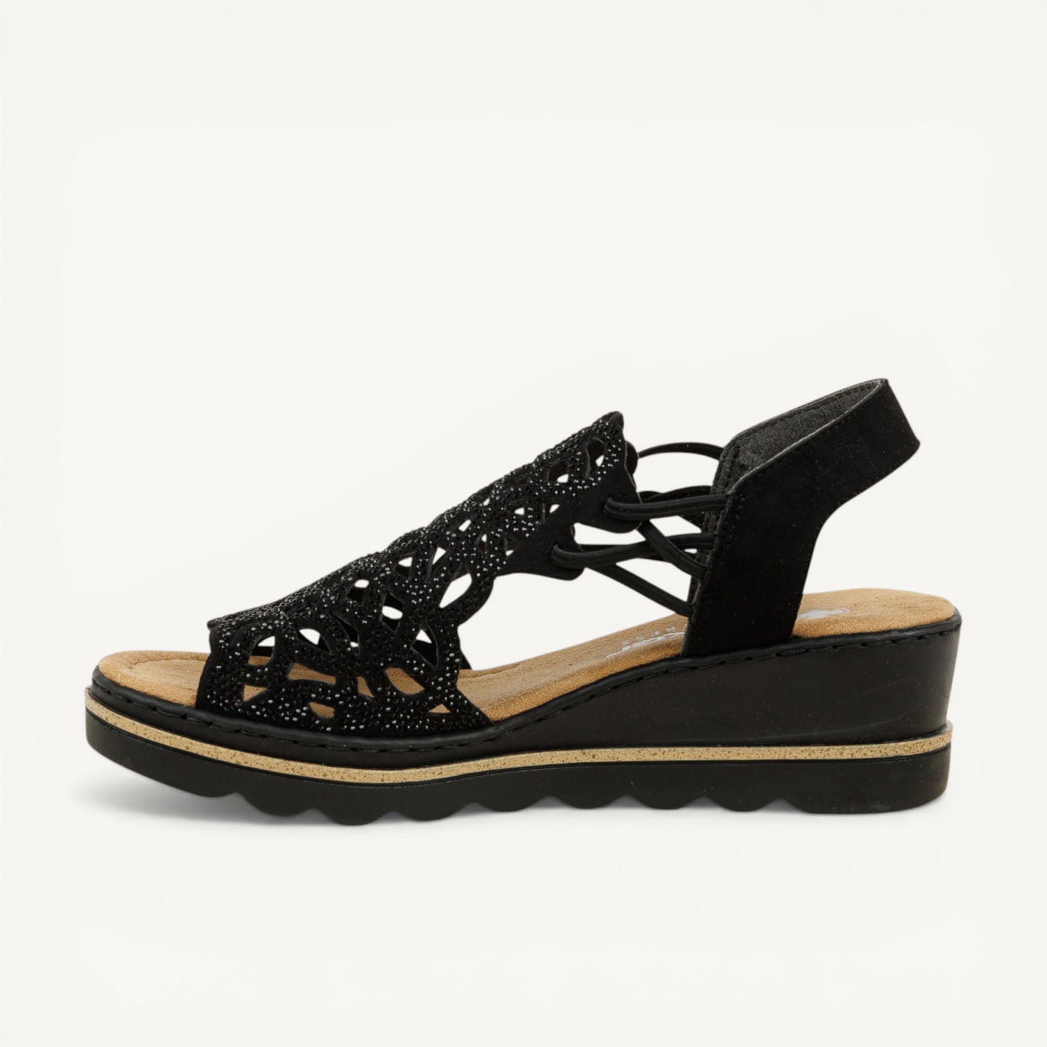 Sandales Femme RIEKER 67465 - RIEPERL Noir