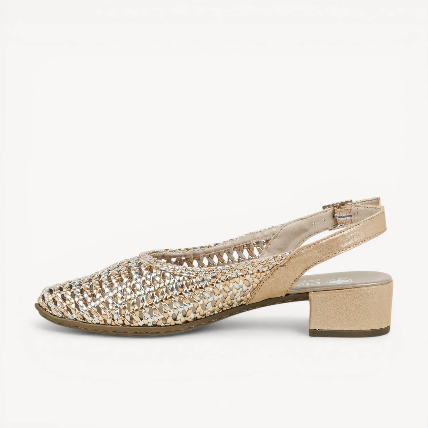 Escarpins & Slingback Femme RIEKER 47078 - RIETRESSE Or/Bronze