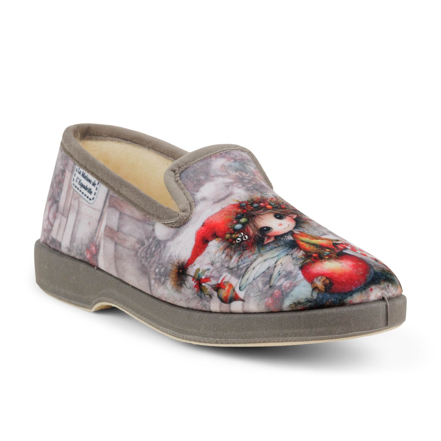 Chaussons Femme LA MAISON DE L'ESPADRILLE LUTIN CHAR Gris