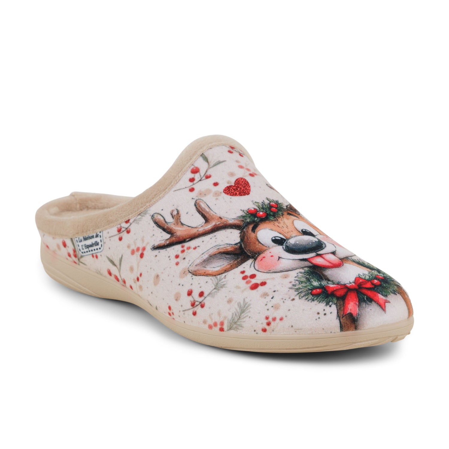 Chaussons Femme LA MAISON DE L'ESPADRILLE RENNES MULE Beige