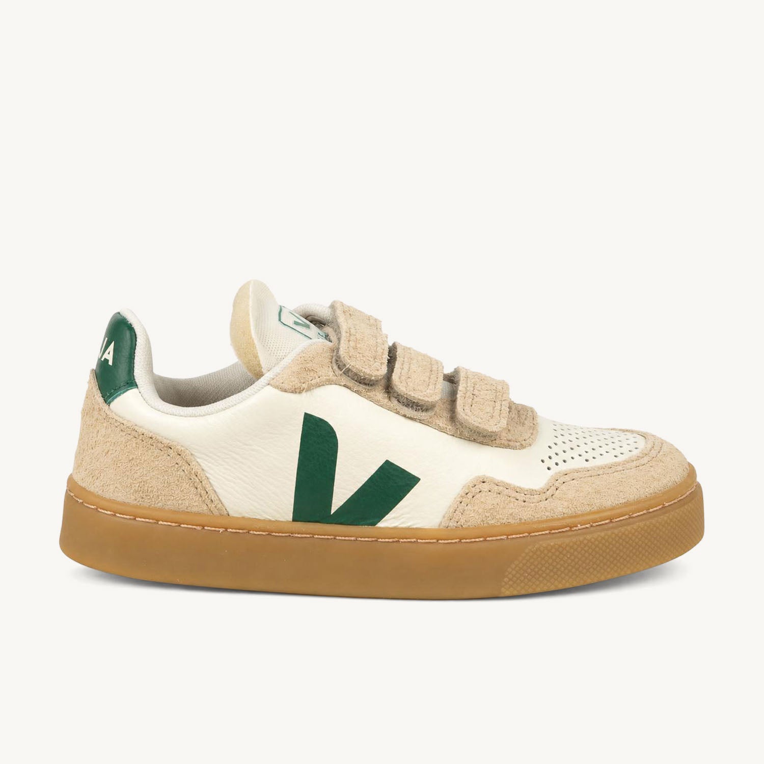 Sneakers Enfant VEJA SMALL V90 Leather PURE GOLF 