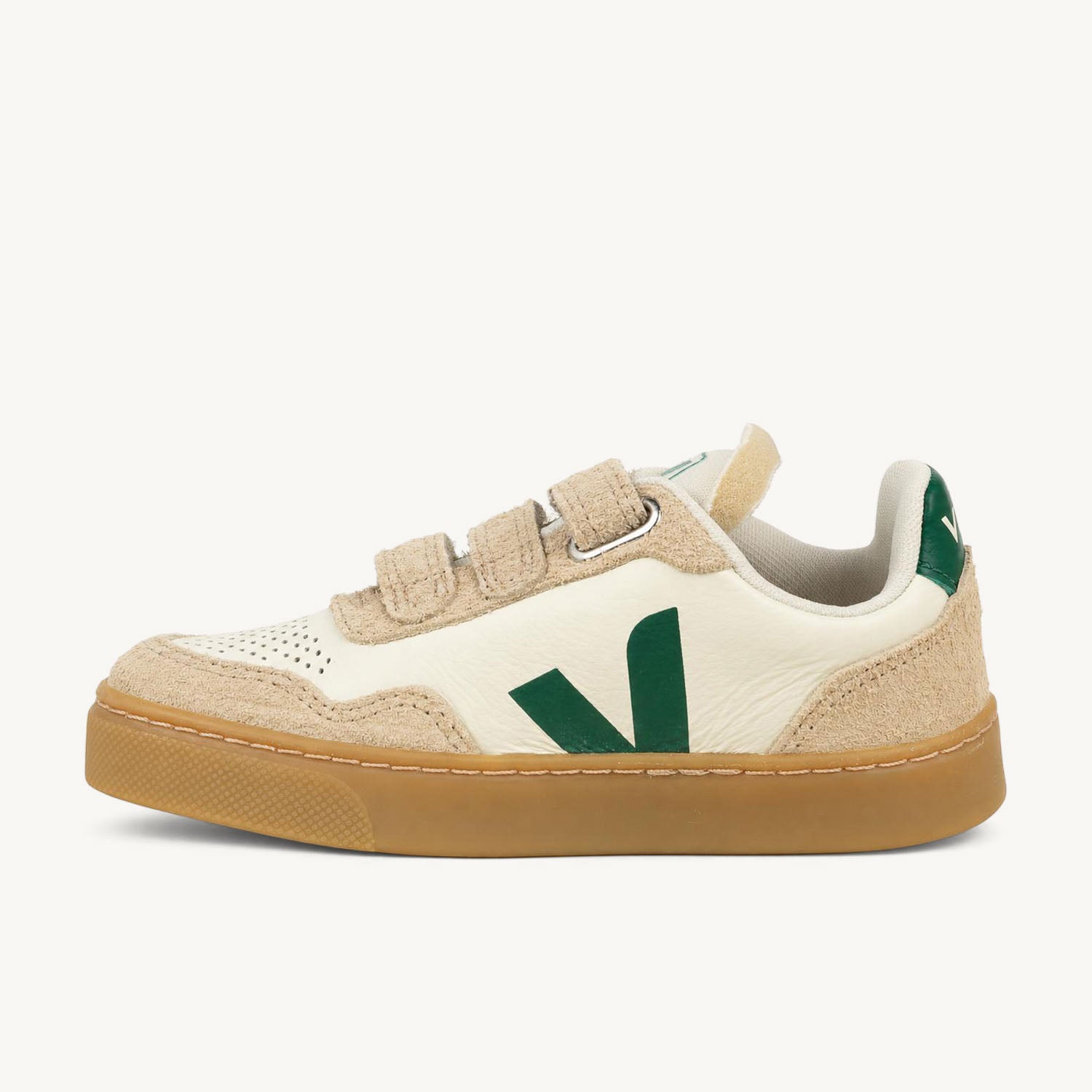 Sneakers Enfant VEJA SMALL V90 Leather PURE GOLF 