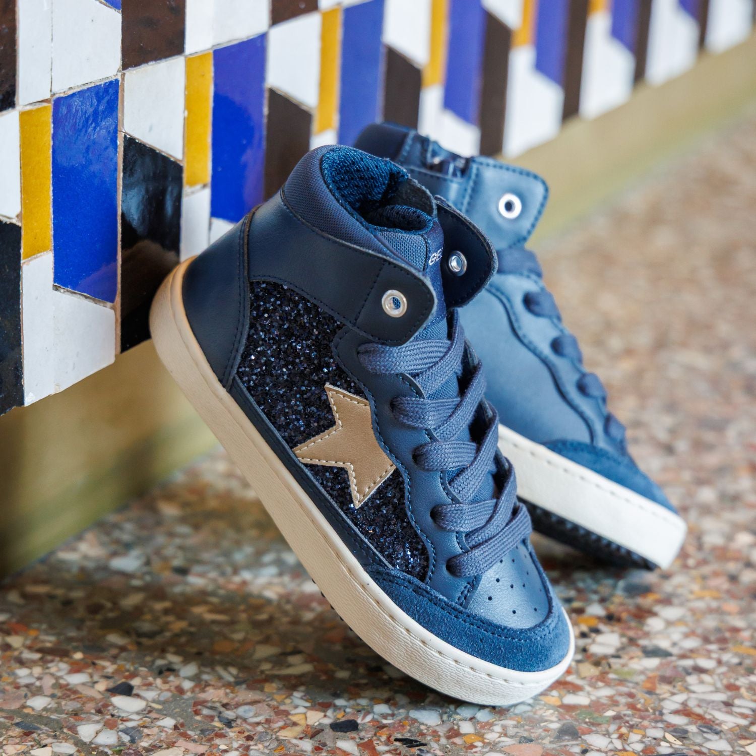 Chaussures montantes KALISPERA GIRL GEOX Enfant Bleu