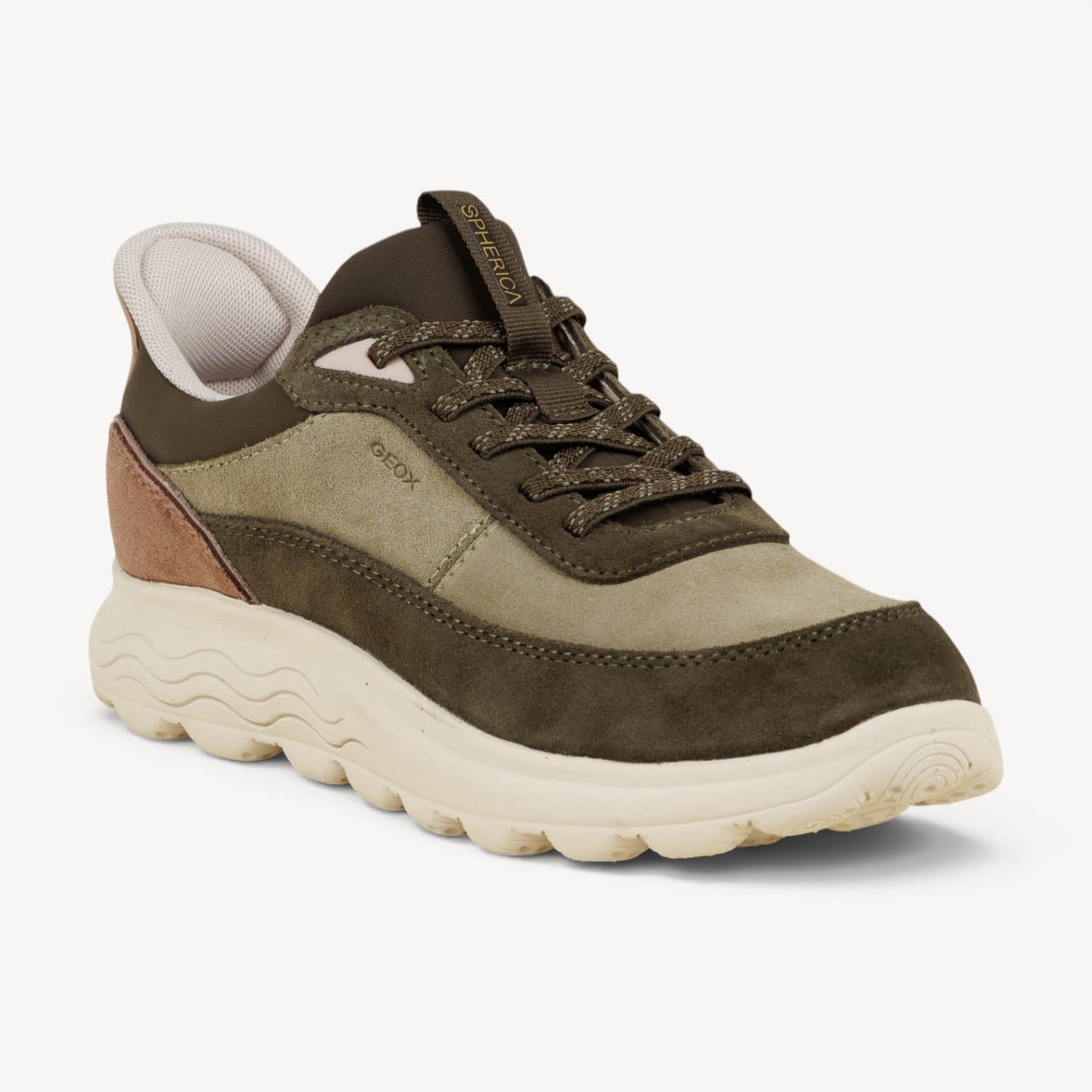 Baskets Femme GEOX SPHERICA PLUS Kaki