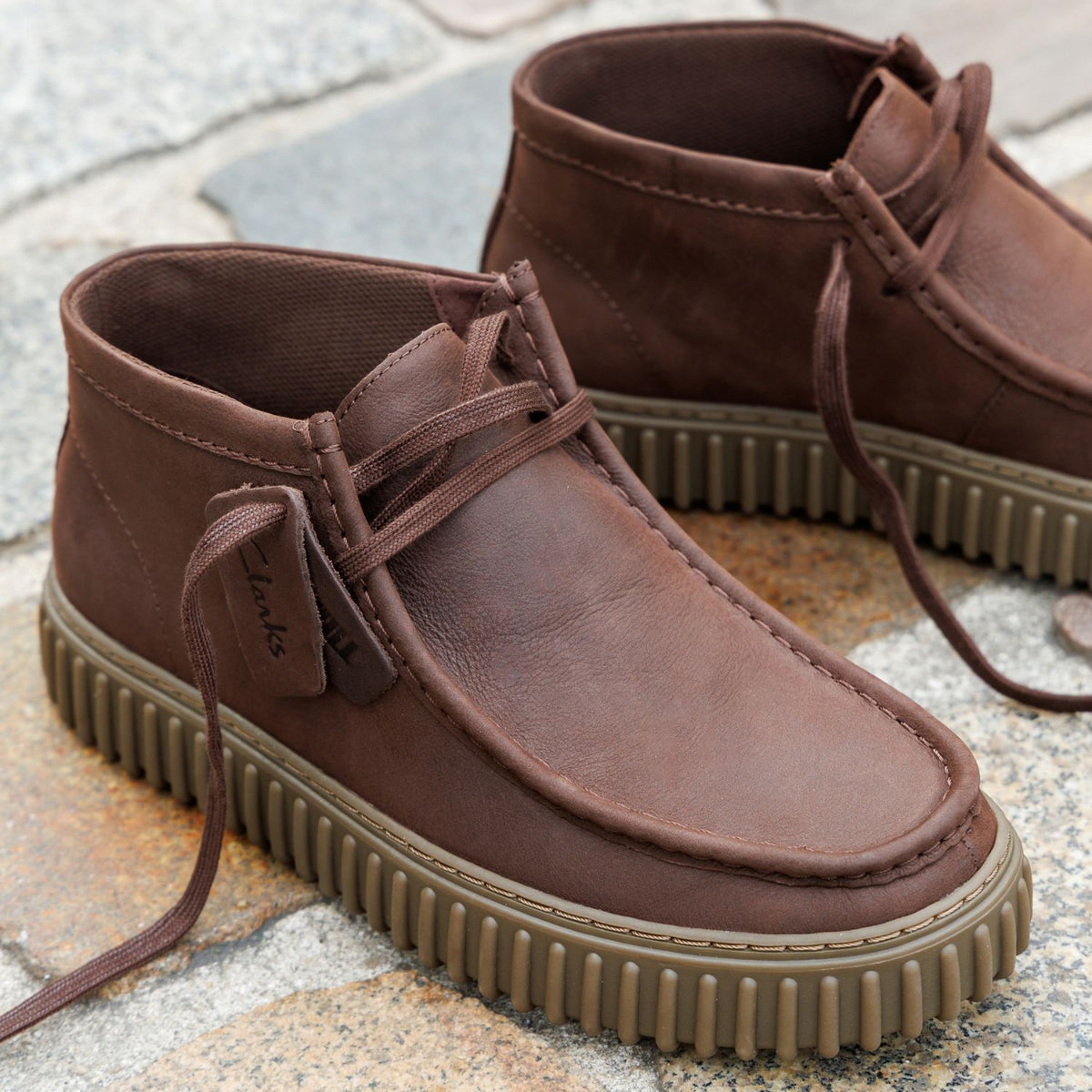 Derbies et Richelieus Homme CLARKS TORHILL HI Marron