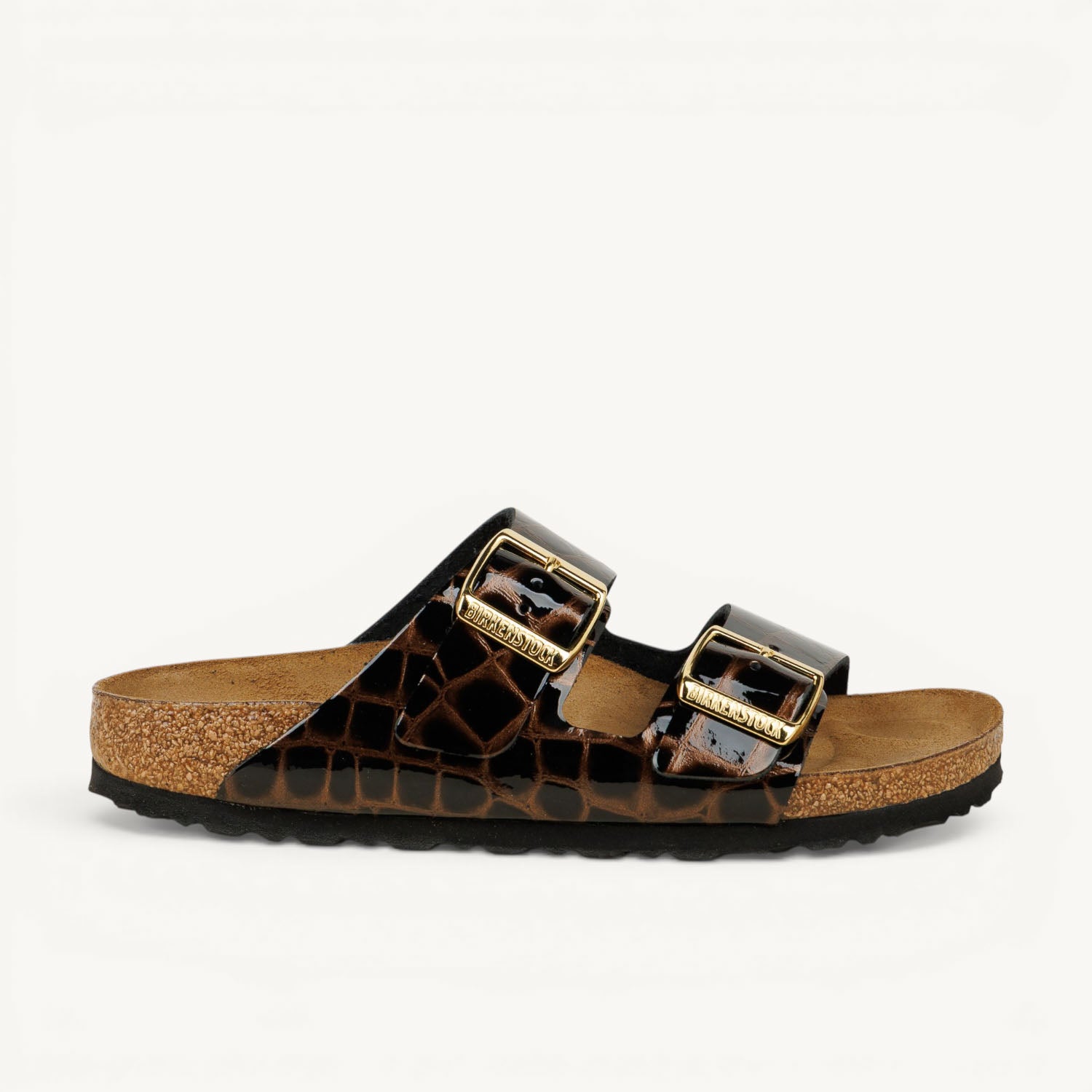 Mules Femme BIRKENSTOCK ARIZONA LENA LEATHER BLACK Marron