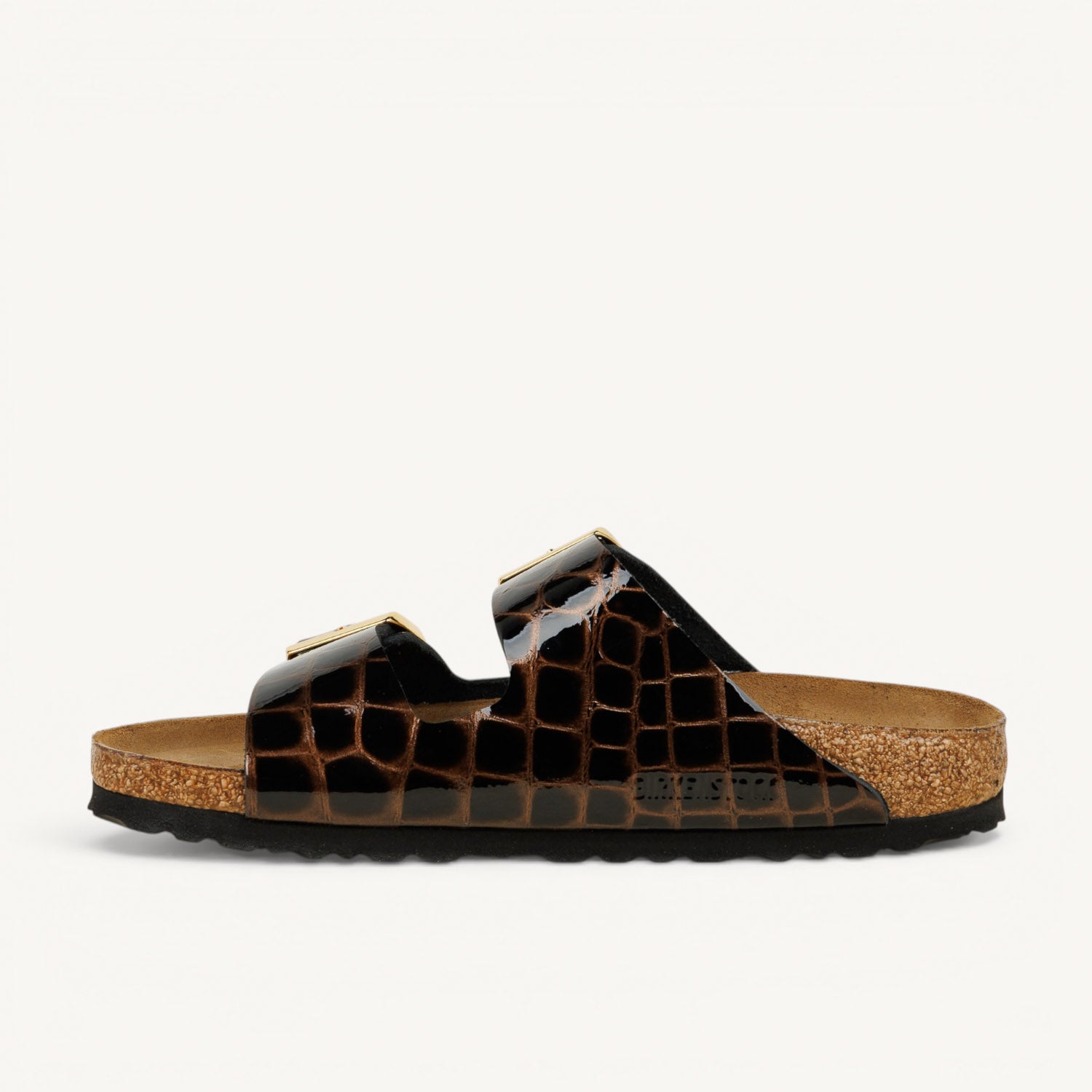 Mules Femme BIRKENSTOCK ARIZONA LENA LEATHER BLACK Marron