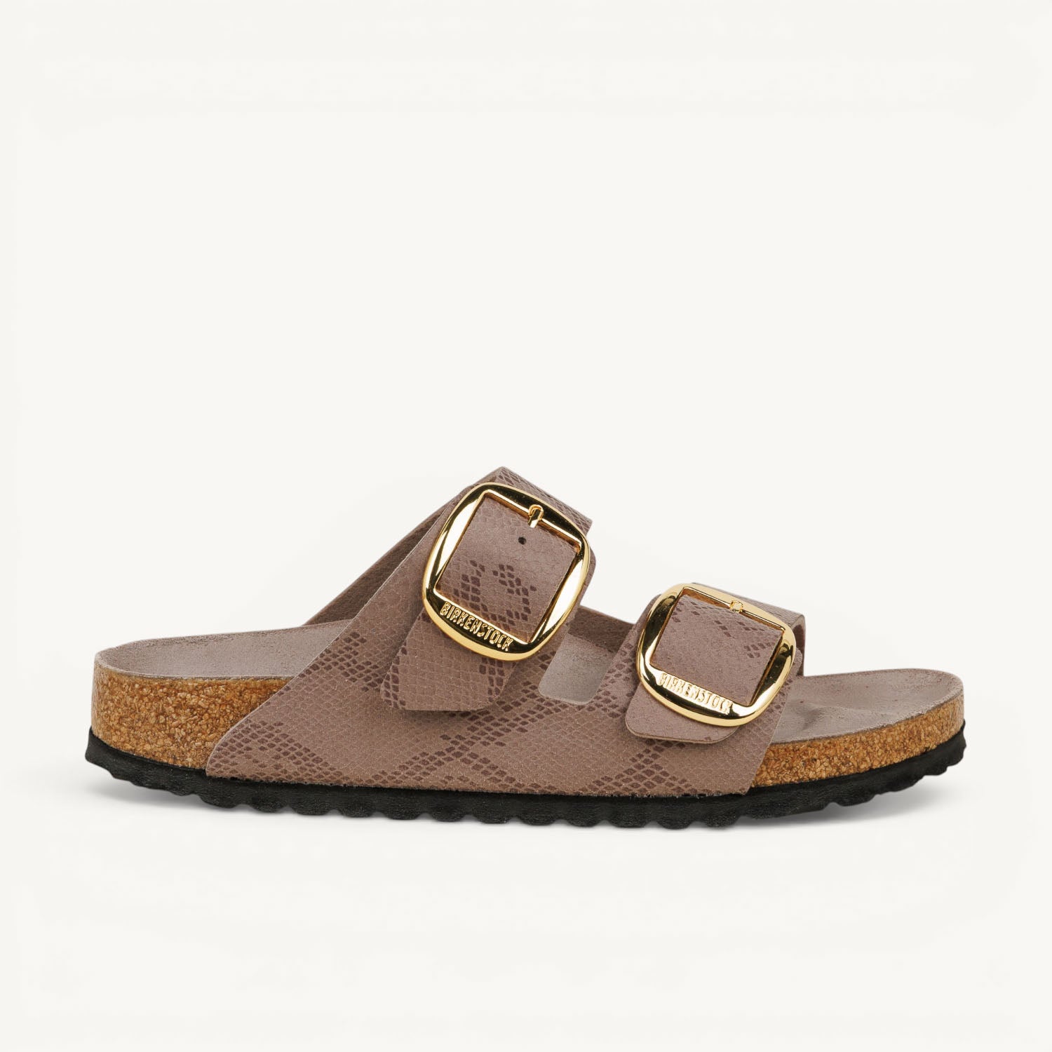 Mules Femme BIRKENSTOCK ARIZONA BIG BUCKLE PYTHON Beige