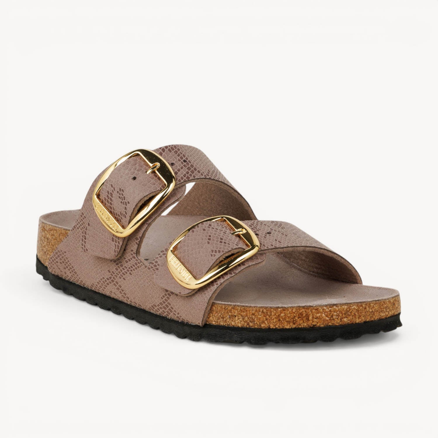 Mules Femme BIRKENSTOCK ARIZONA BIG BUCKLE PYTHON Beige