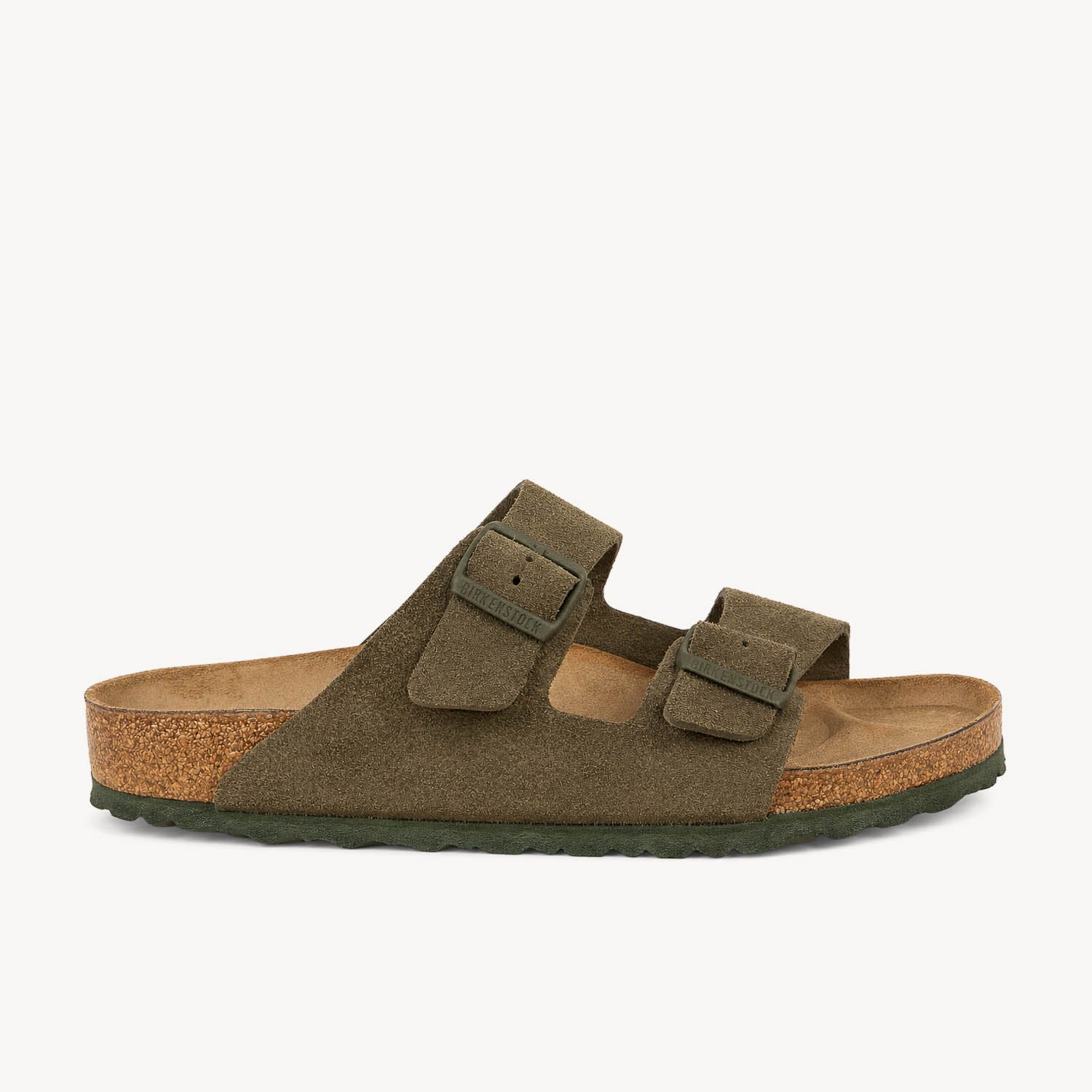 Sandales Homme BIRKENSTOCK ARIZONA SUEDE Kaki