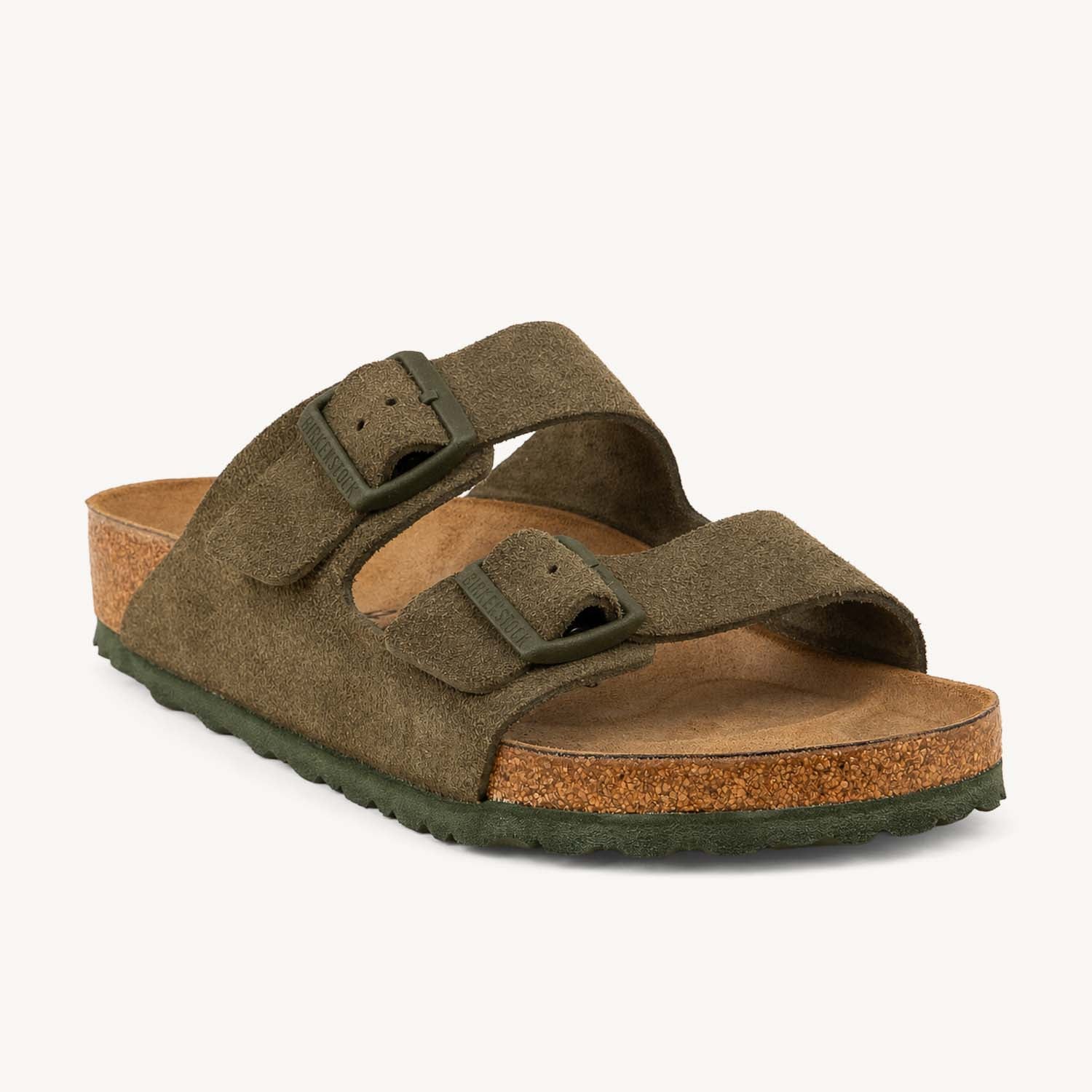 Sandales Homme BIRKENSTOCK ARIZONA SUEDE Kaki