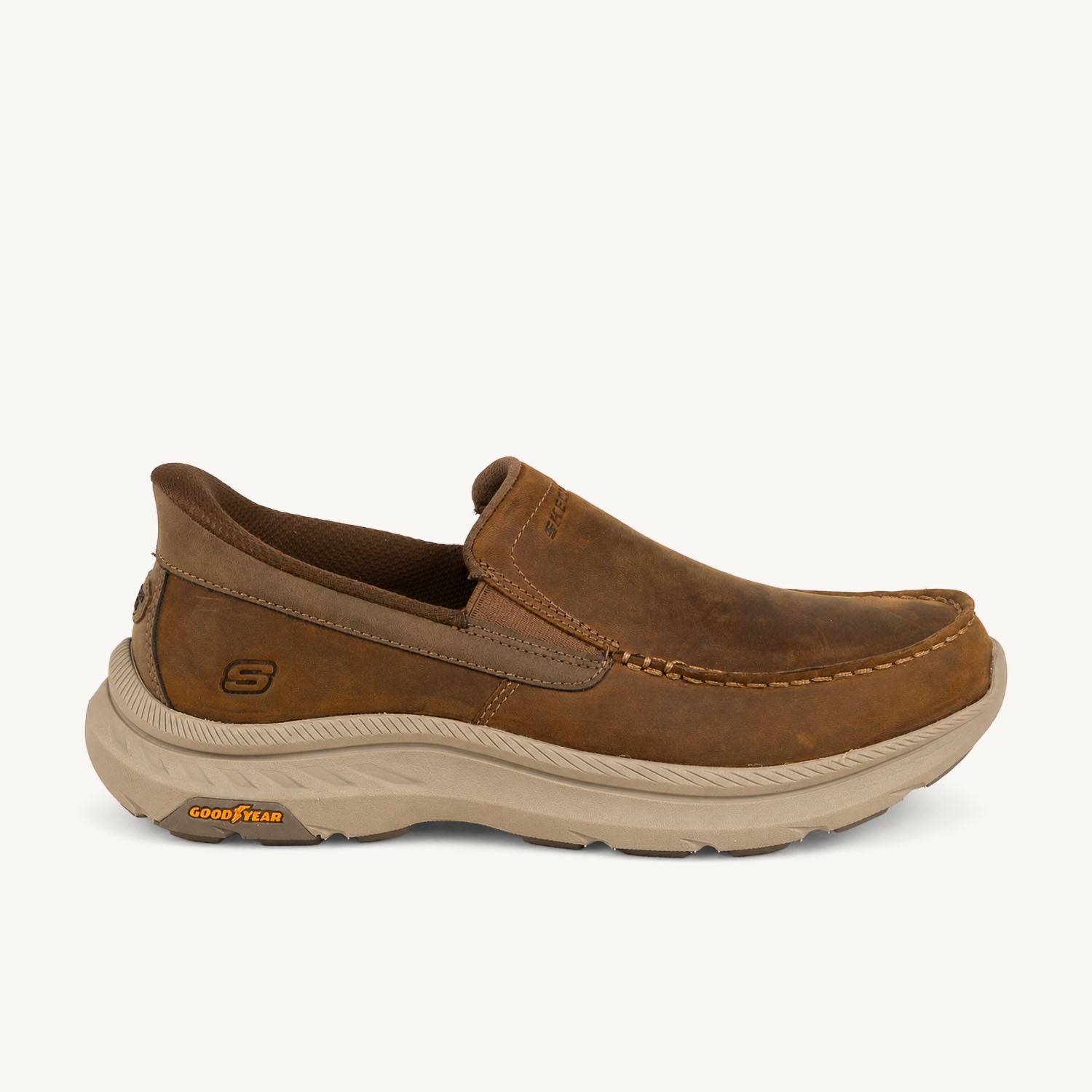 Mocassins Homme SKECHERS POLLARD SLIP INS Marron