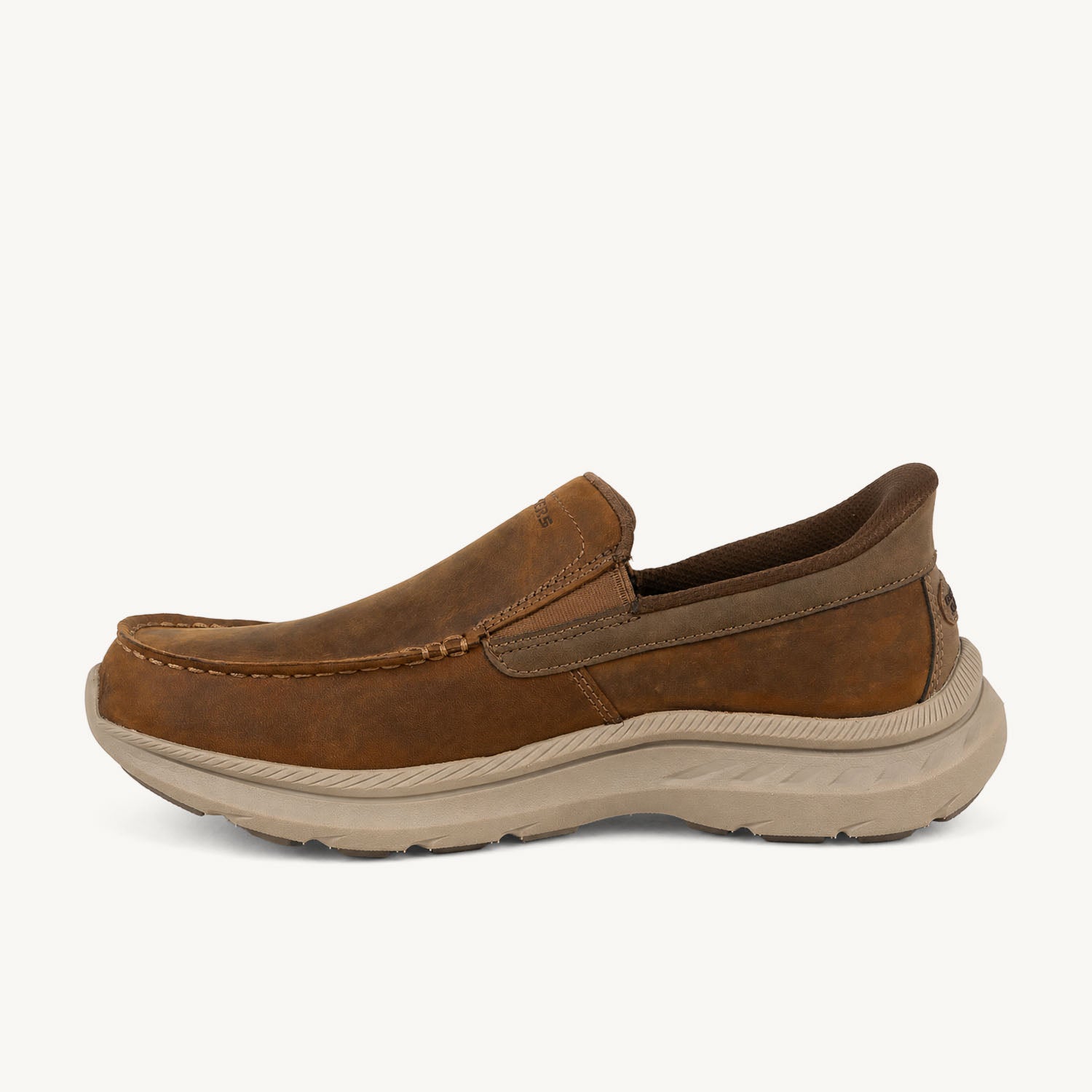 Mocassins Homme SKECHERS POLLARD SLIP INS Marron