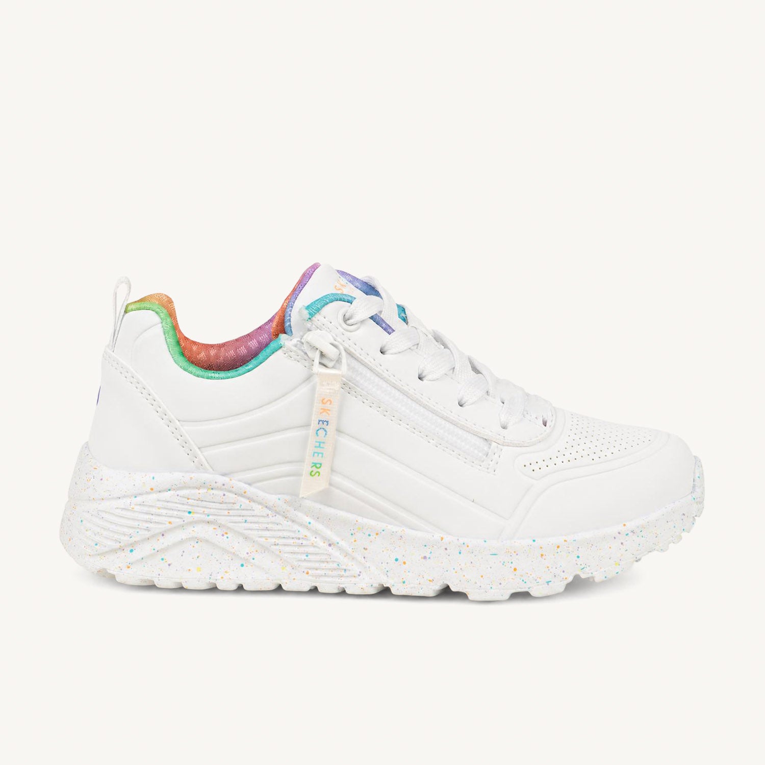 Baskets Enfant  UNO LITE VIVID SPLASH Blanc