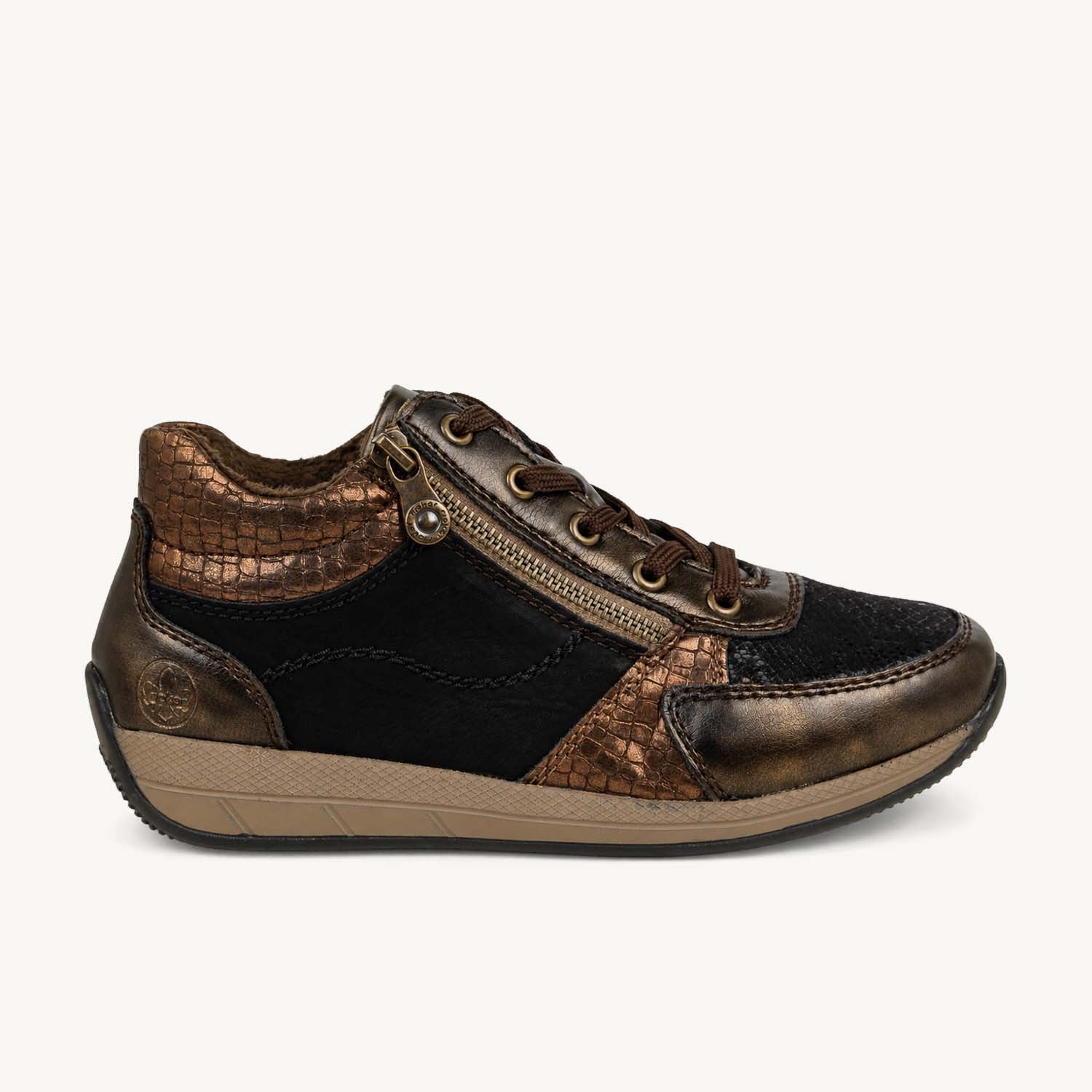 Baskets Femme RIEKER N1107 - RIELTY Marron