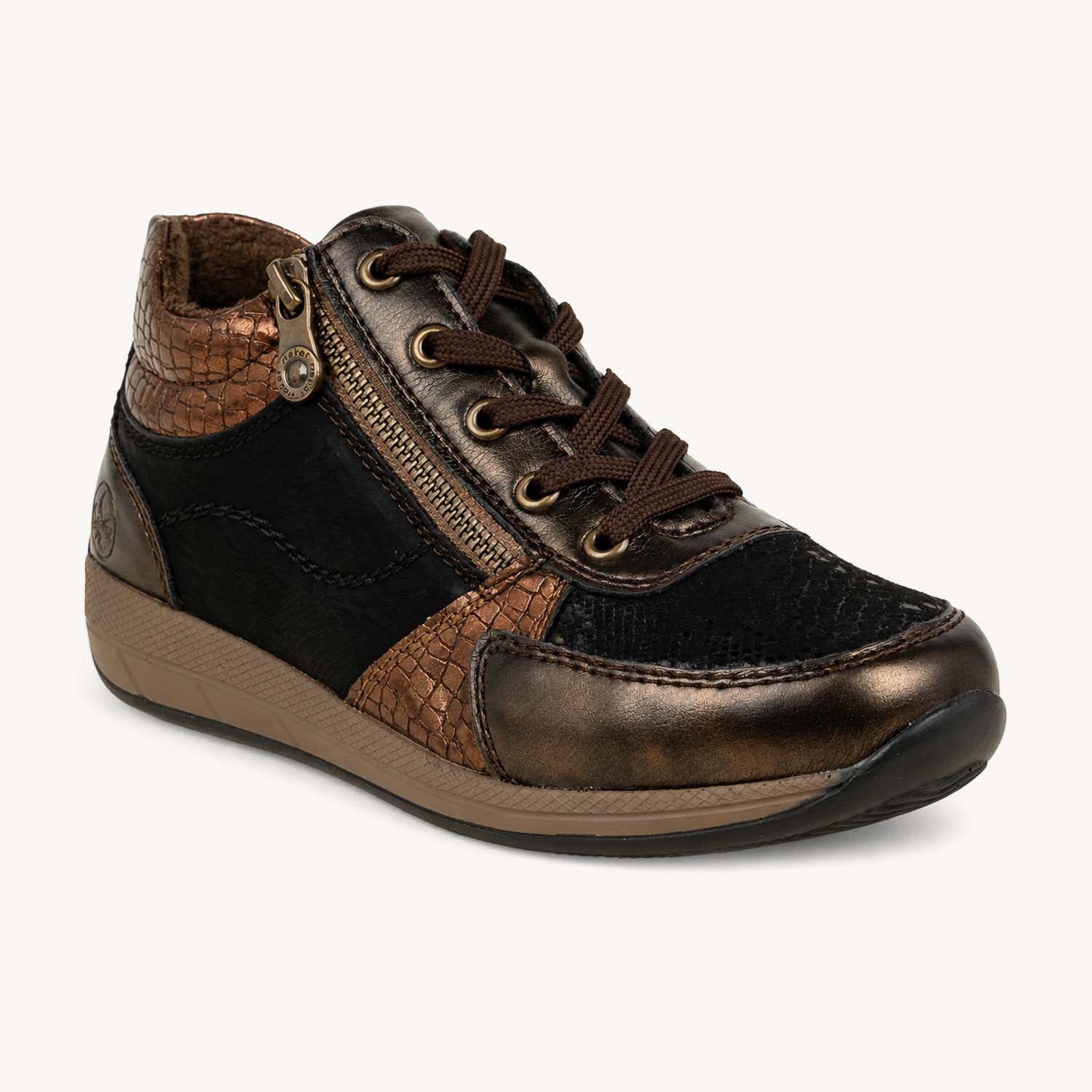 Baskets Femme RIEKER N1107 - RIELTY Marron