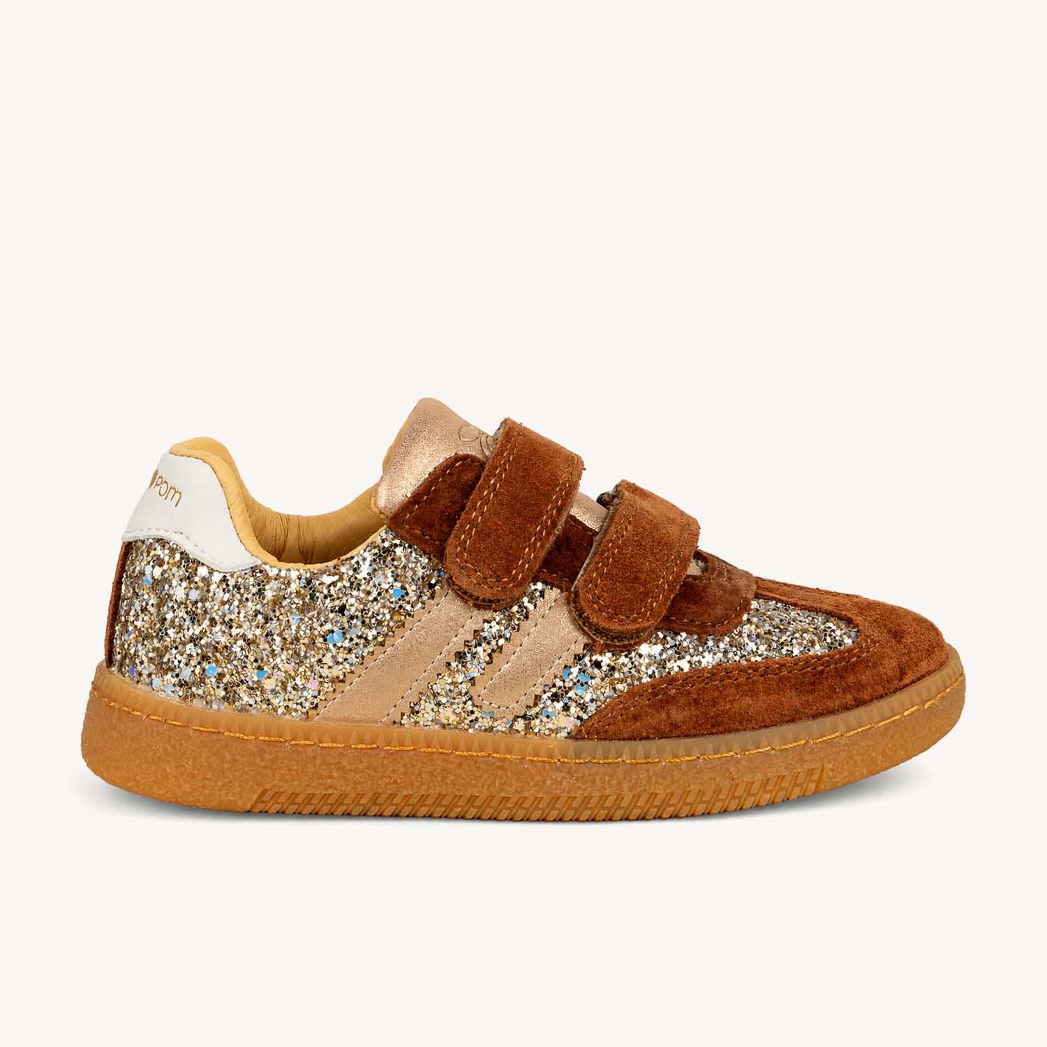 Baskets Enfant SHOO POM YUZU SCRATCH Camel