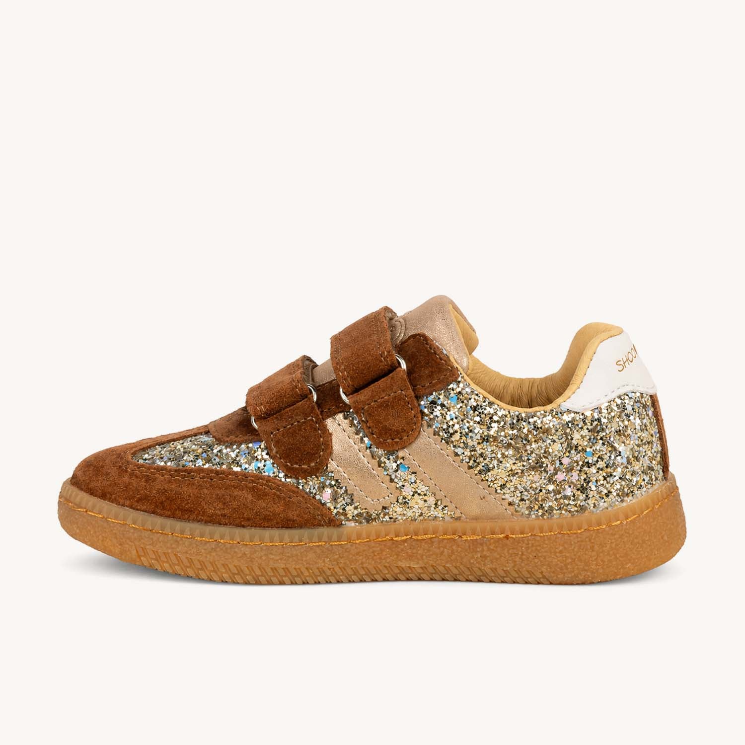 Baskets Enfant SHOO POM YUZU SCRATCH Camel