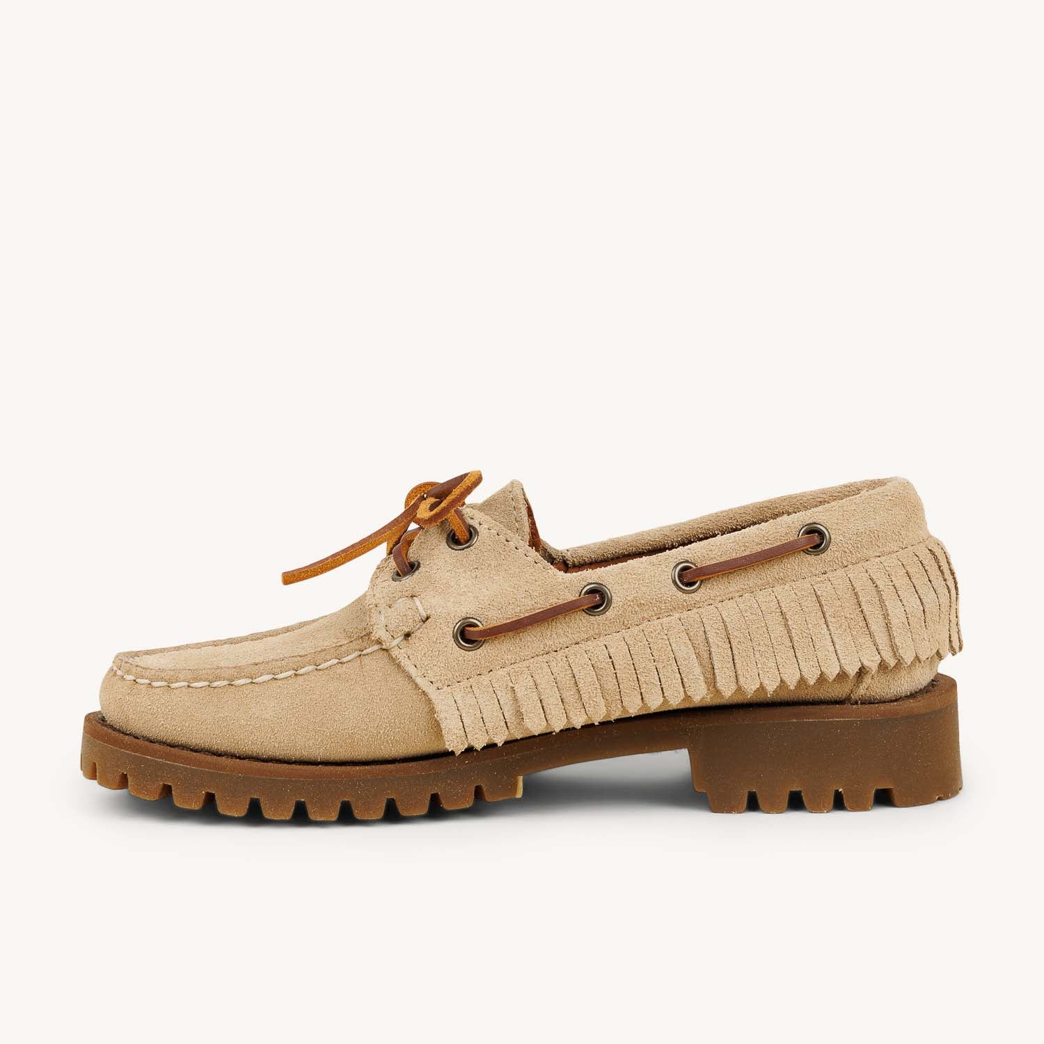 Chaussures bateau Femme SEBAGO RANGER FRINGE Beige