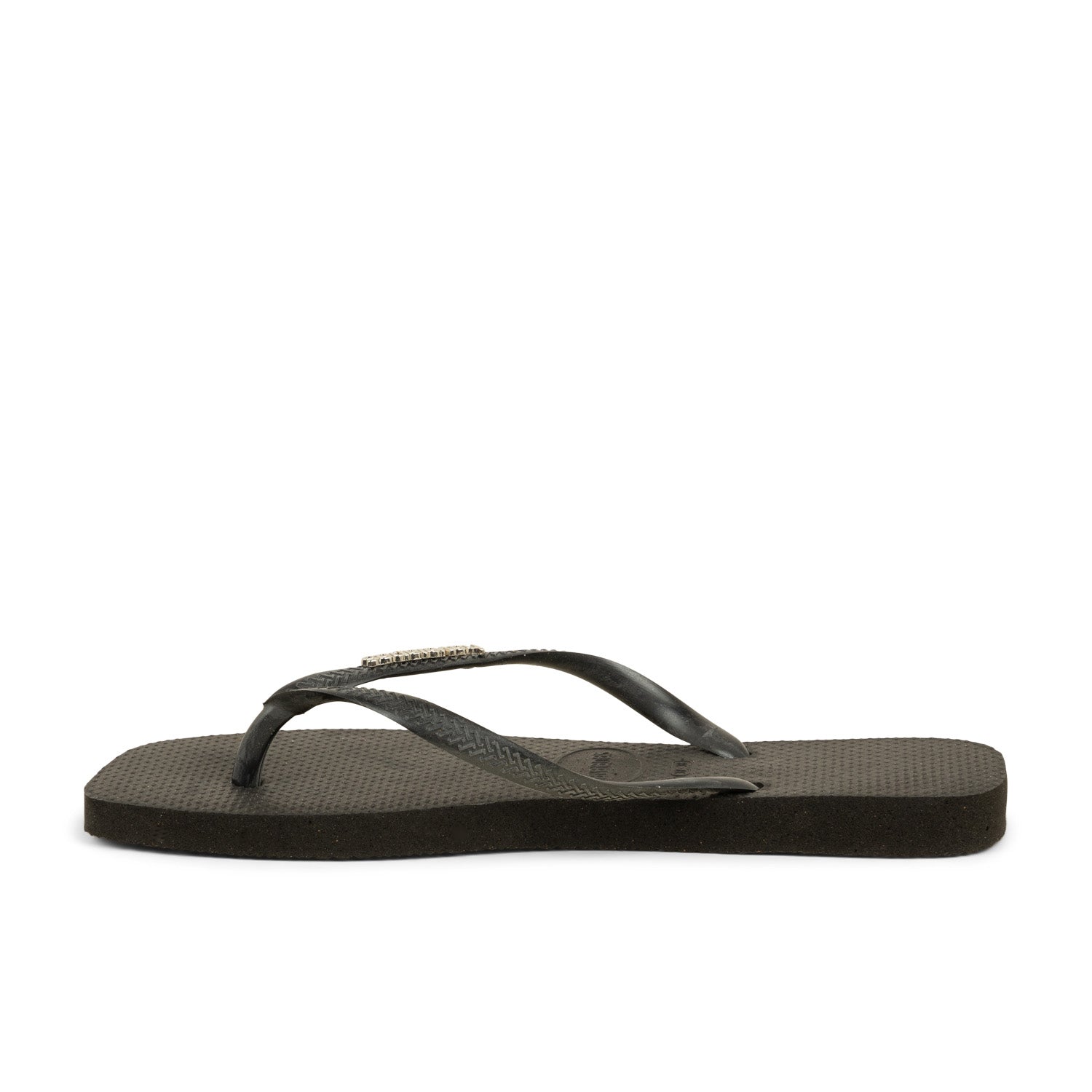 Tongs et crocs Femme HAVAIANAS SQUARE LOGO METALLIC Noir