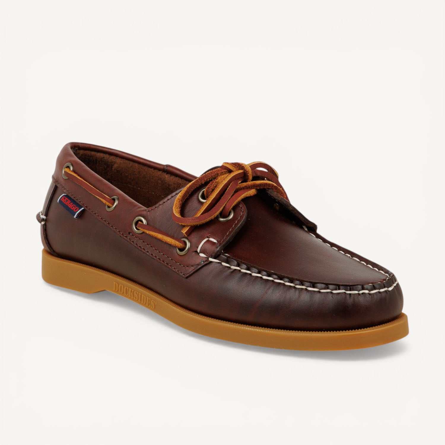Chaussures bateau Femme SEBAGO DOCKSIDES PORTLAND WAXED Marron