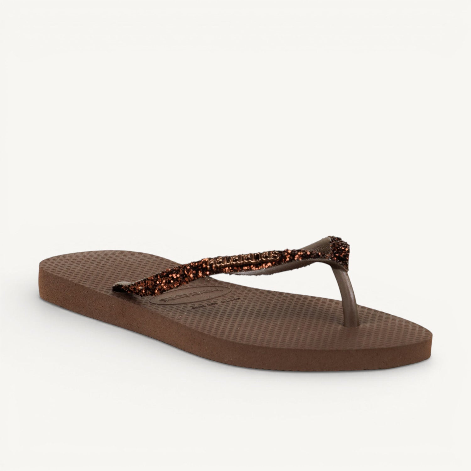 Tongs et crocs Femme HAVAIANAS GLITTER II Marron