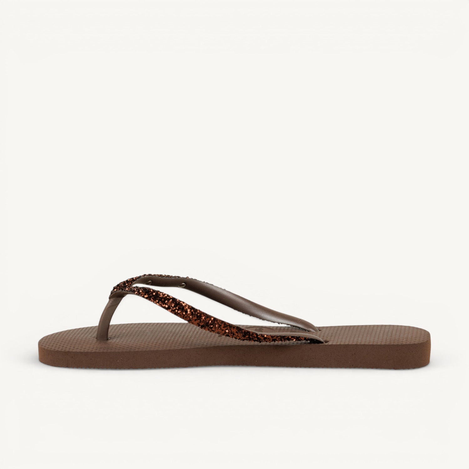 Tongs et crocs Femme HAVAIANAS GLITTER II Marron