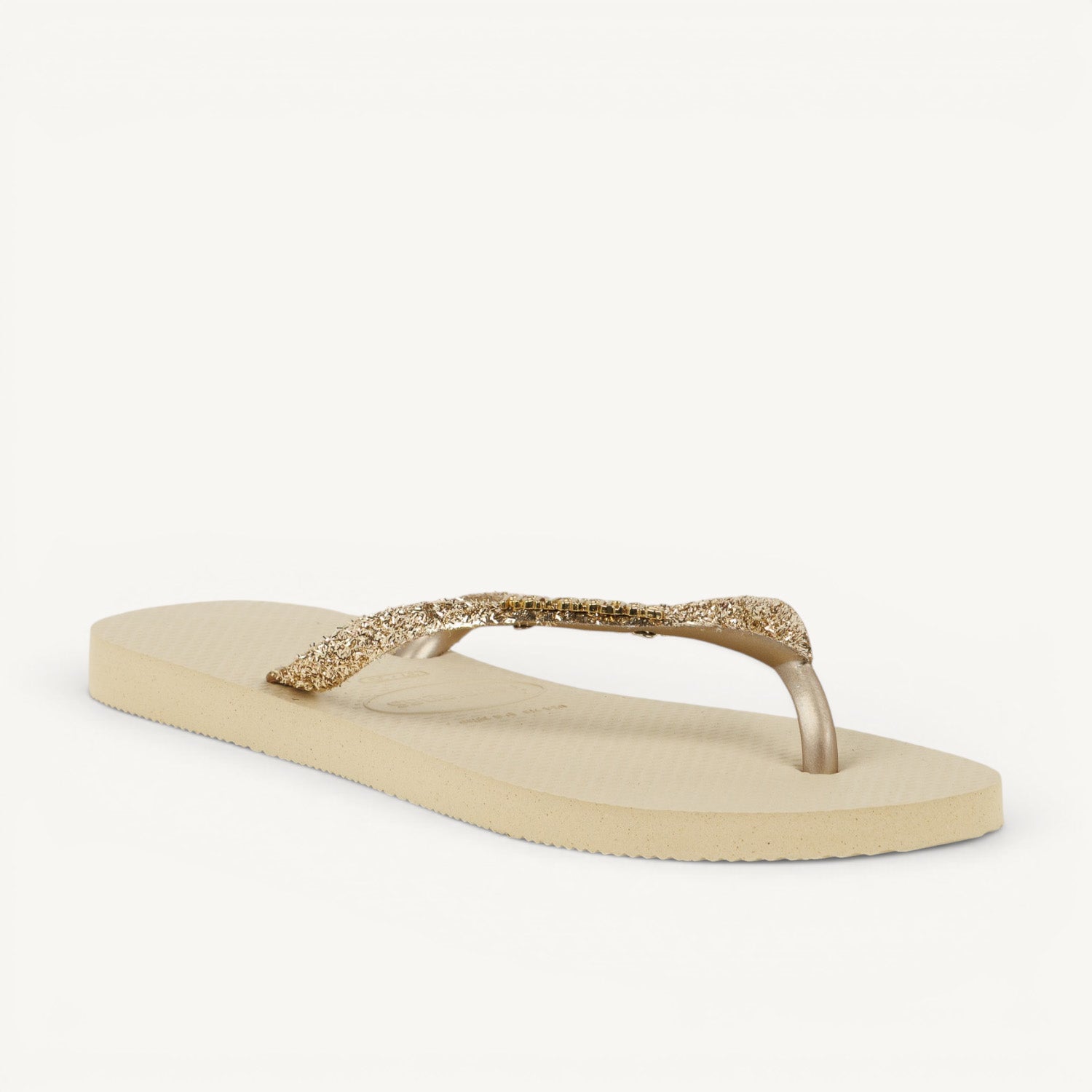 Tongs et crocs Femme HAVAIANAS GLITTER II Or/Bronze