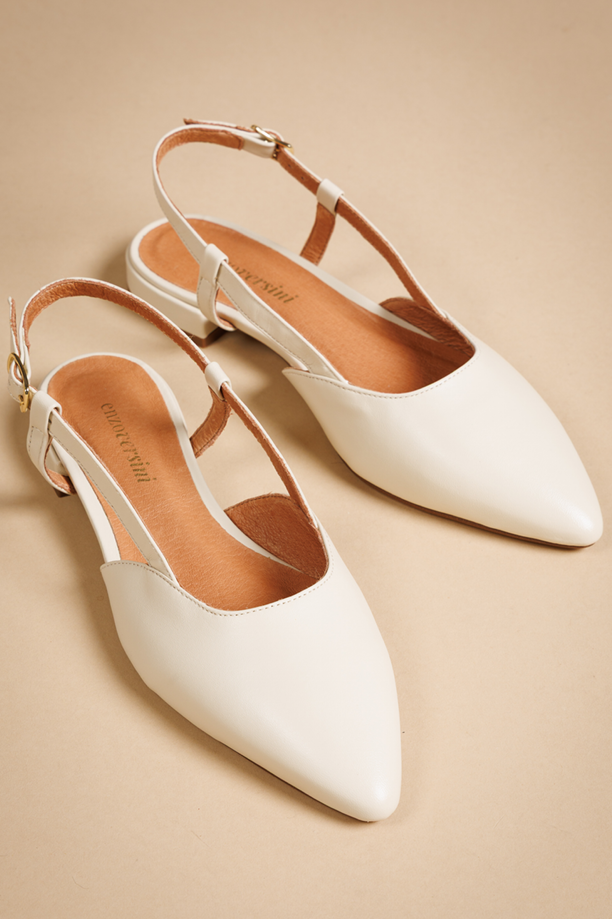 Slingback enzo versini beige