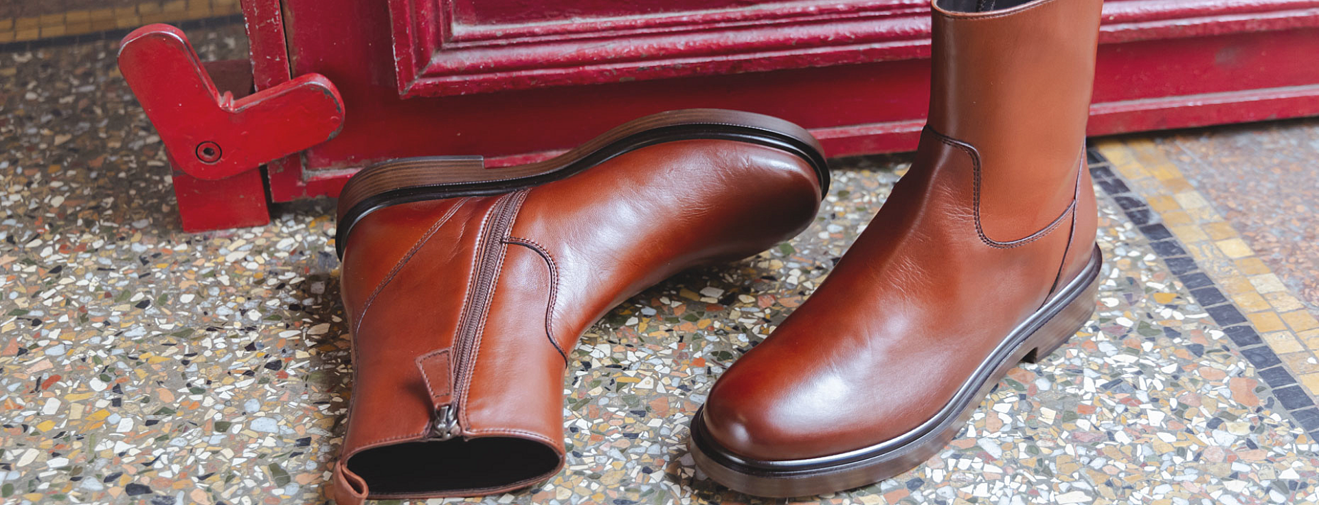 Boots à talon bas - 