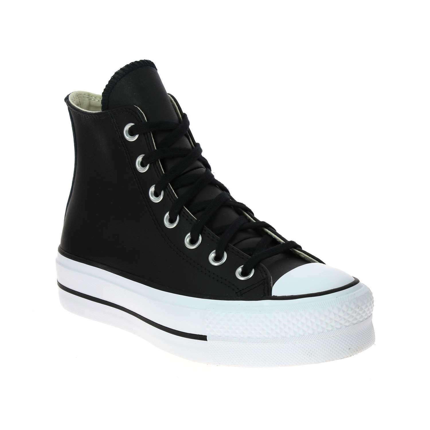 Touhou ik ben gelukkig lepel Baskets PLATFORME HI CUIR CONVERSE Noir Femme | Bessec Chaussures