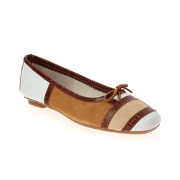 1 - HONDRIANE MIXT CROCO - REQINS - Ballerines et babies - Nubuck