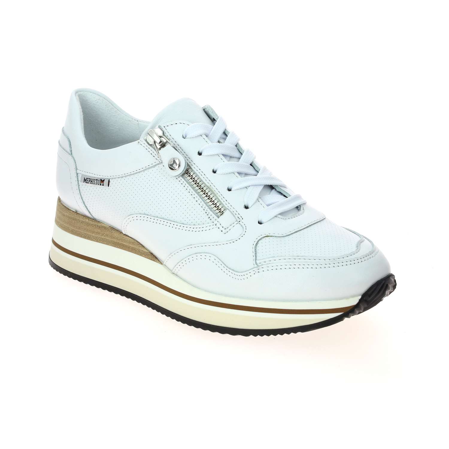 Baskets OLIMPIA MEPHISTO Blanc Femme Bessec Chaussures